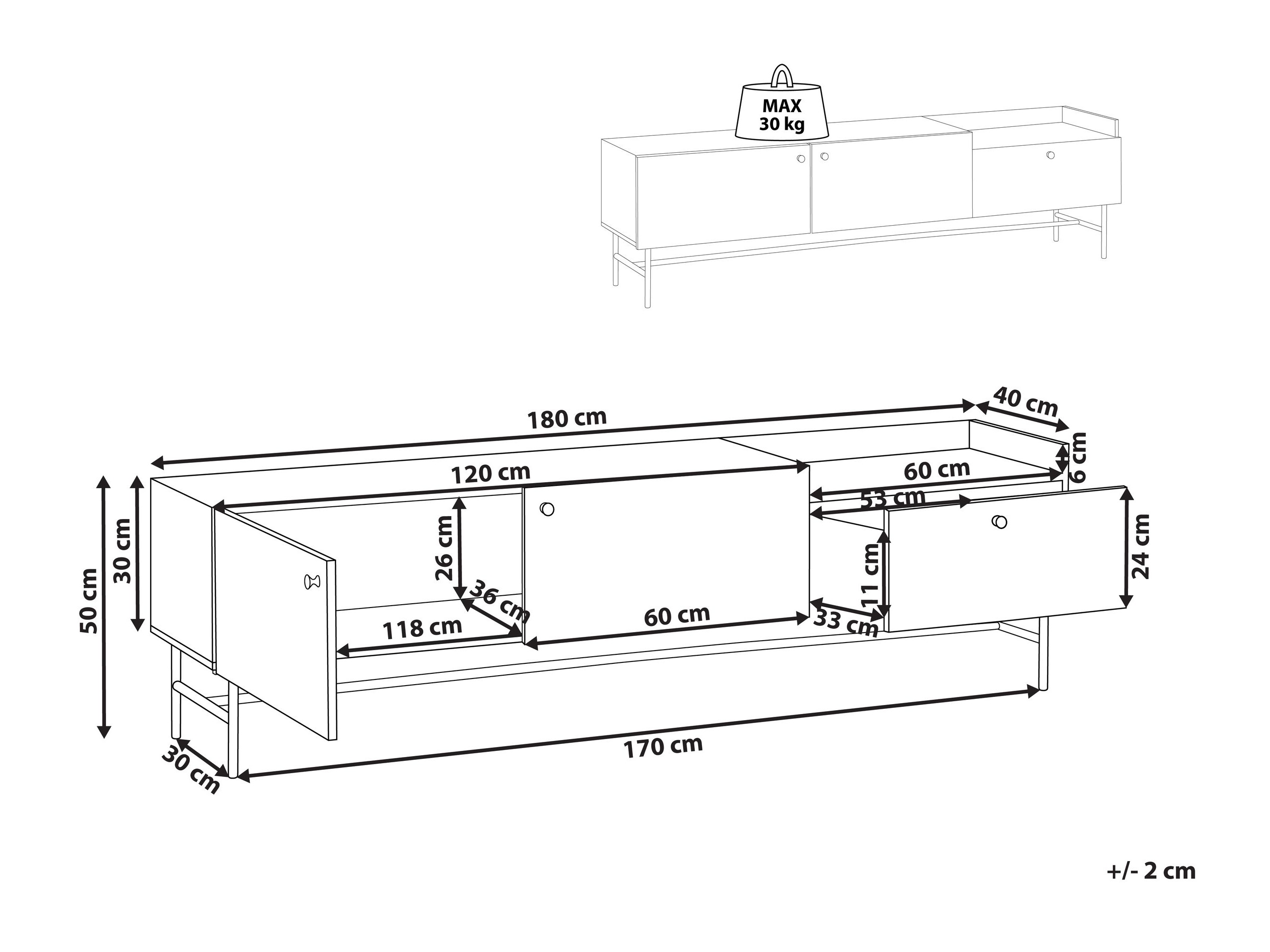 TV galds Berwyn 2791