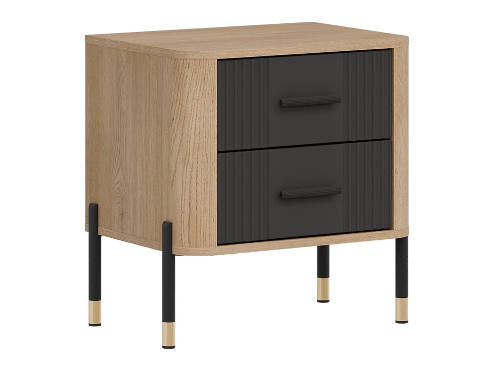 Прикроватная тумбочка Flosora 140 (Антрацит)