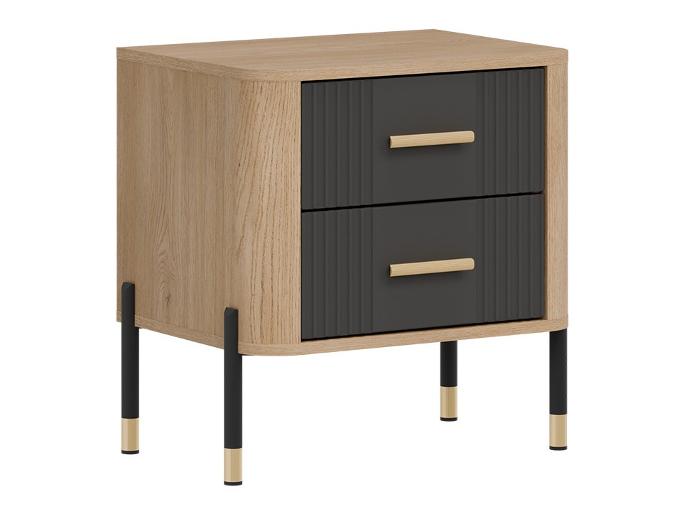 Прикроватная тумбочка Flosora 140 (Антрацит)