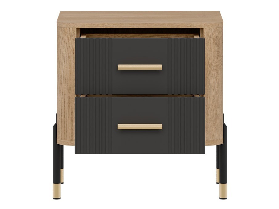 Прикроватная тумбочка Flosora 140 (Антрацит)