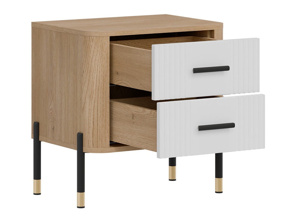 Прикроватная тумбочка Flosora 140 (Белый)