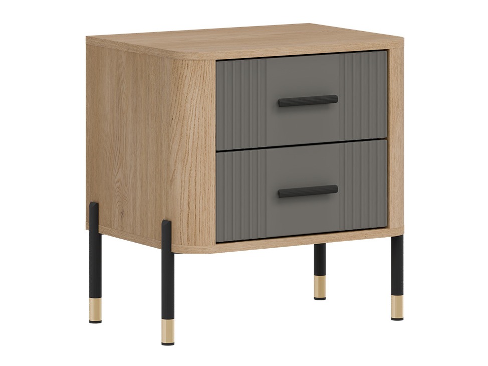 Прикроватная тумбочка Flosora 140 (Серый)