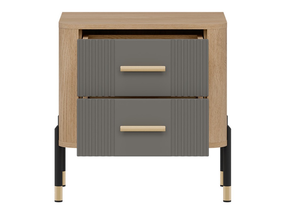 Прикроватная тумбочка Flosora 140 (Серый)