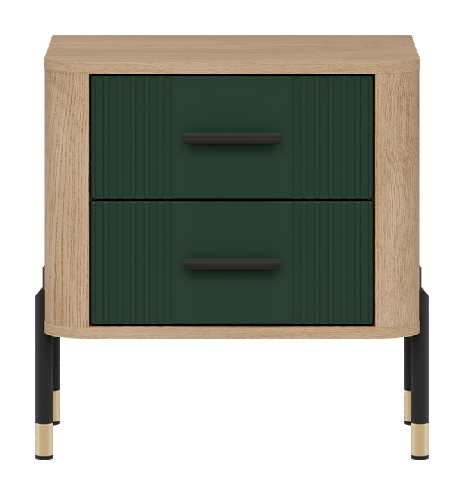 Прикроватная тумбочка Flosora 140 (Зелёный)