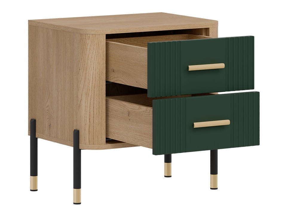 Прикроватная тумбочка Flosora 140 (Зелёный)