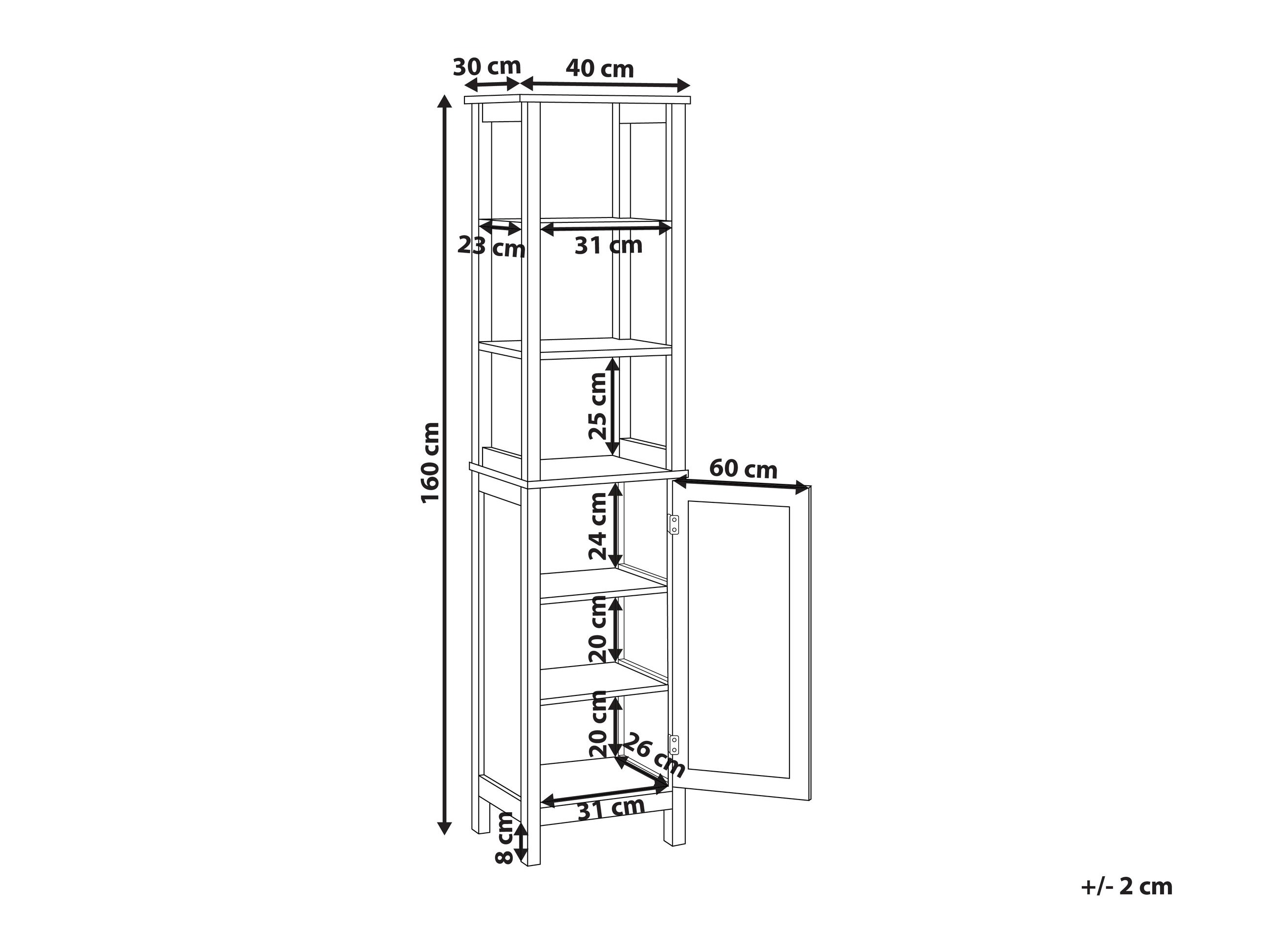 Vannas istabas plaukts Berwyn 2803