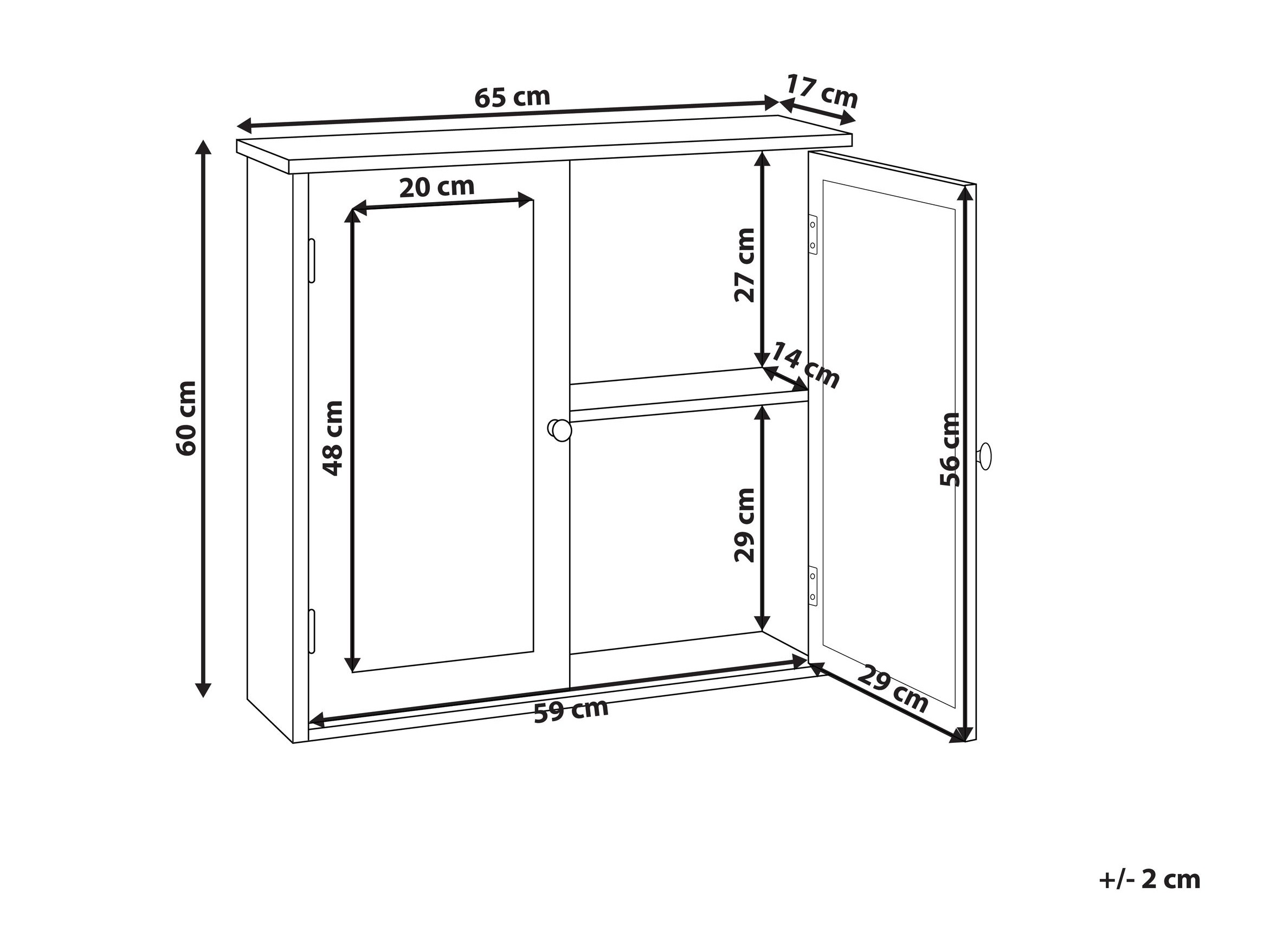 Vannas istabas skapis ar spoguli Berwyn 2800