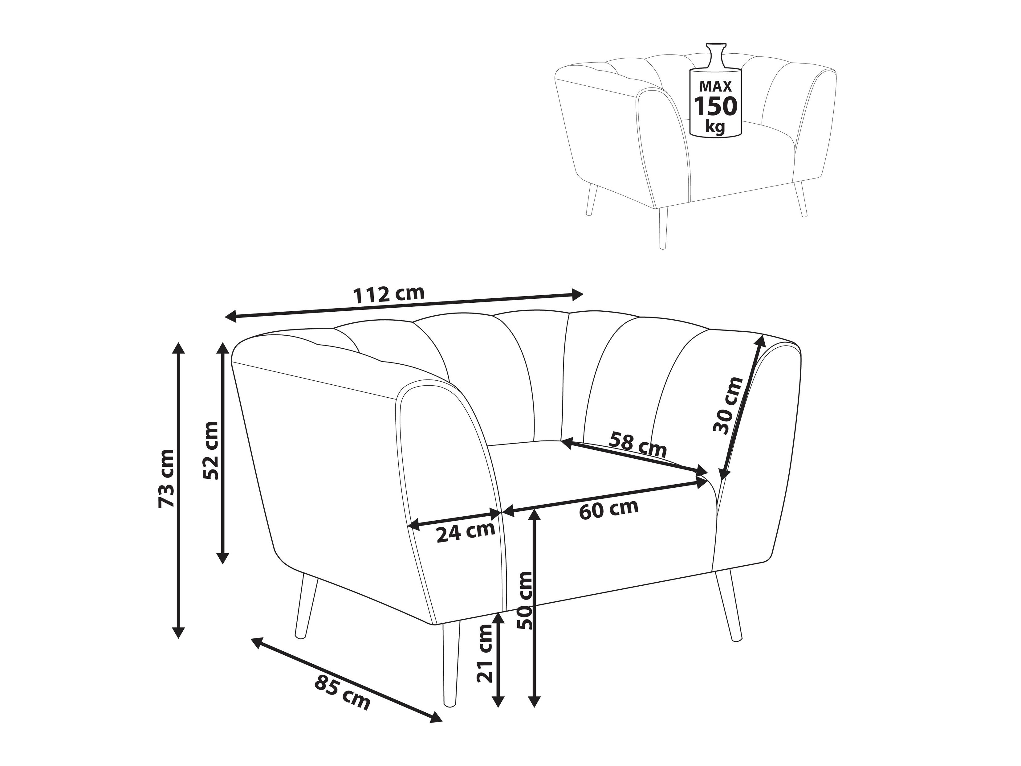 Krēsls Berwyn 2806 (Zils)