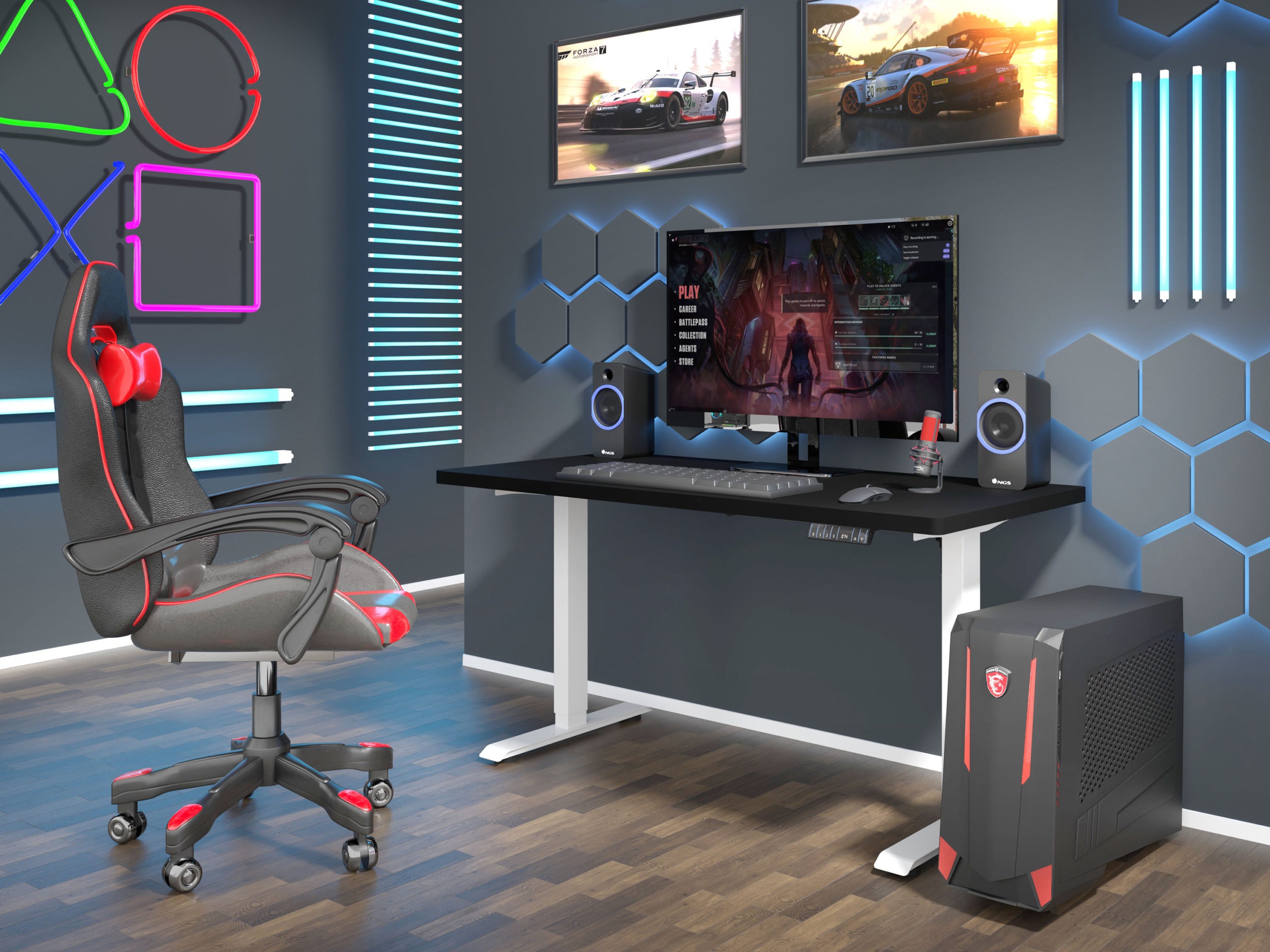 Рабочий стол с регулируемой высотой Buffalo 184 (Белый)