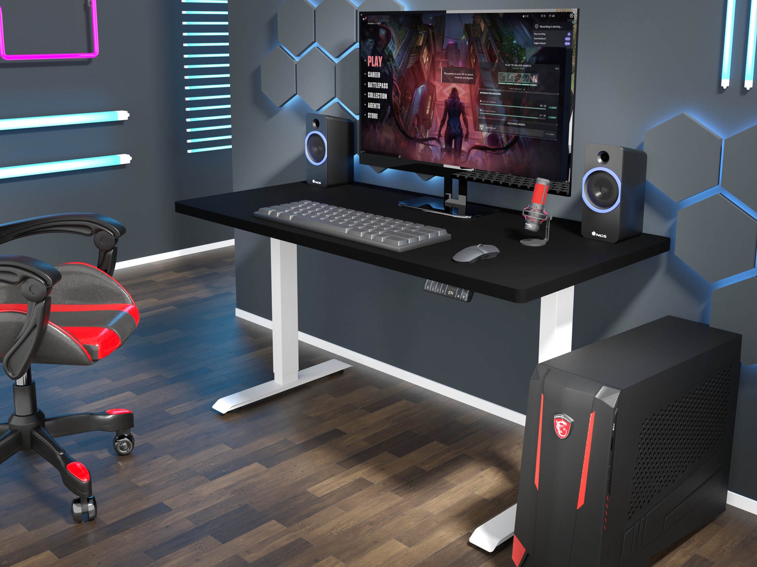 Rakstāmgalds ar regulējamu augstumu Buffalo 184 (Balts)