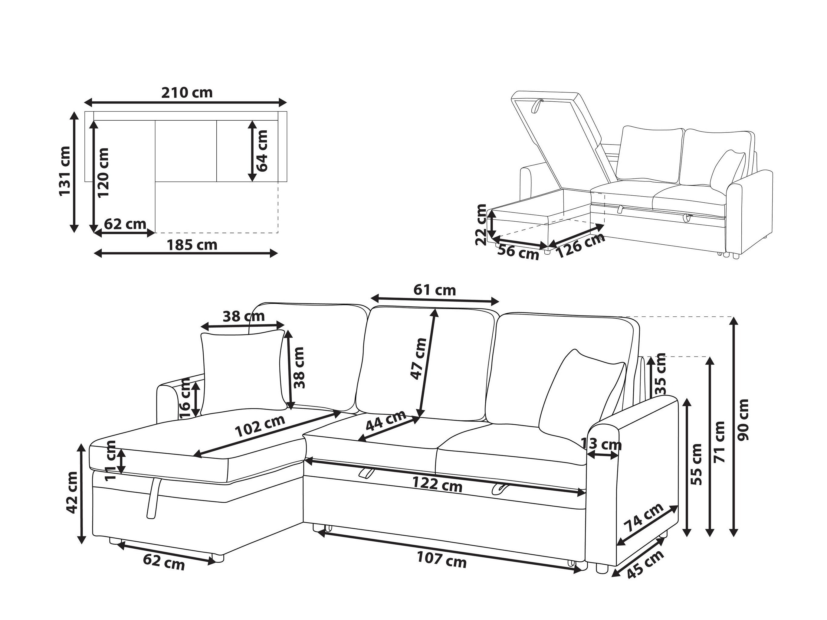 Stūra dīvāns Berwyn 2805 (Gaiši brūns)