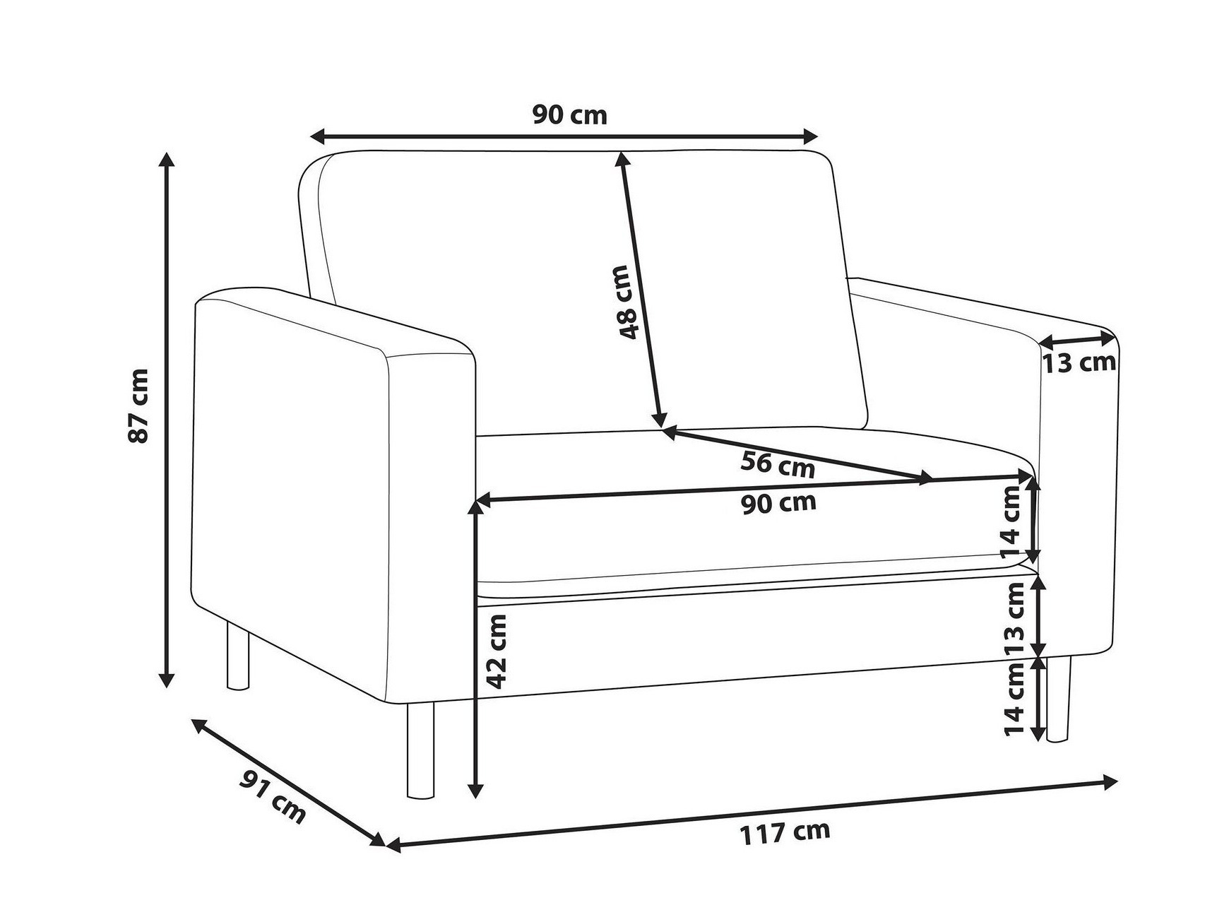 Кресло Berwyn 766 (Коричневый)