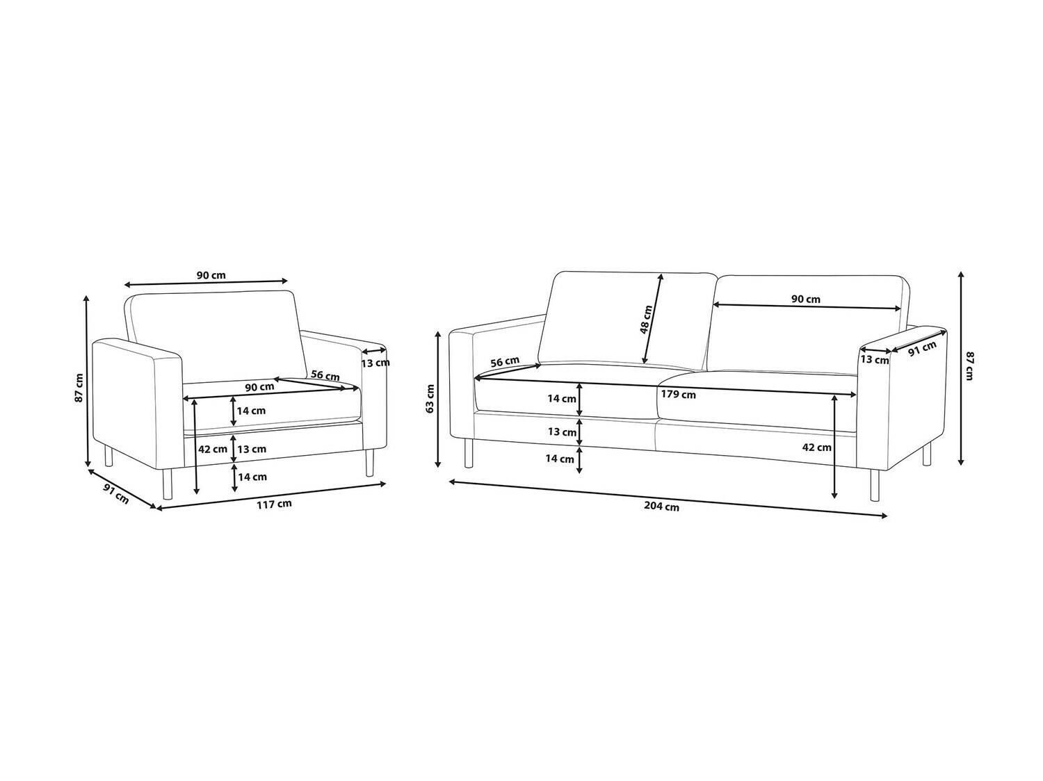 Mīksto mēbeļu komplekts Berwyn 768 (Tumši zaļš)