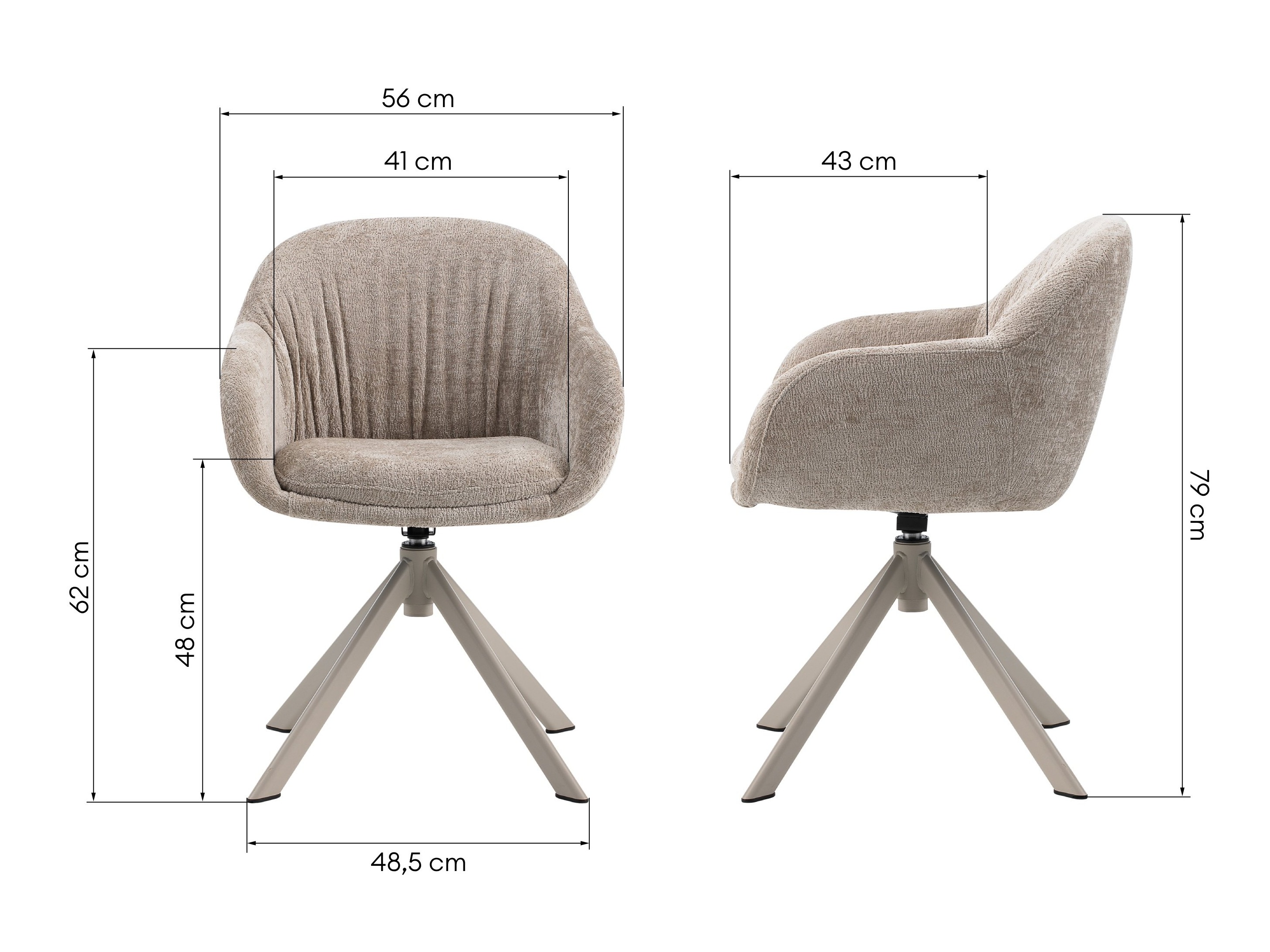 Krēsls Burleson 748 (Bēšs + Pelēkbēšs)