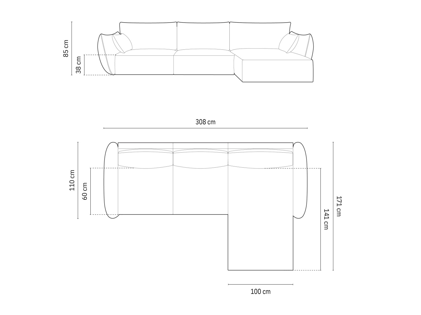 Stūra dīvāns Delflou 105 (Bluvel 10)