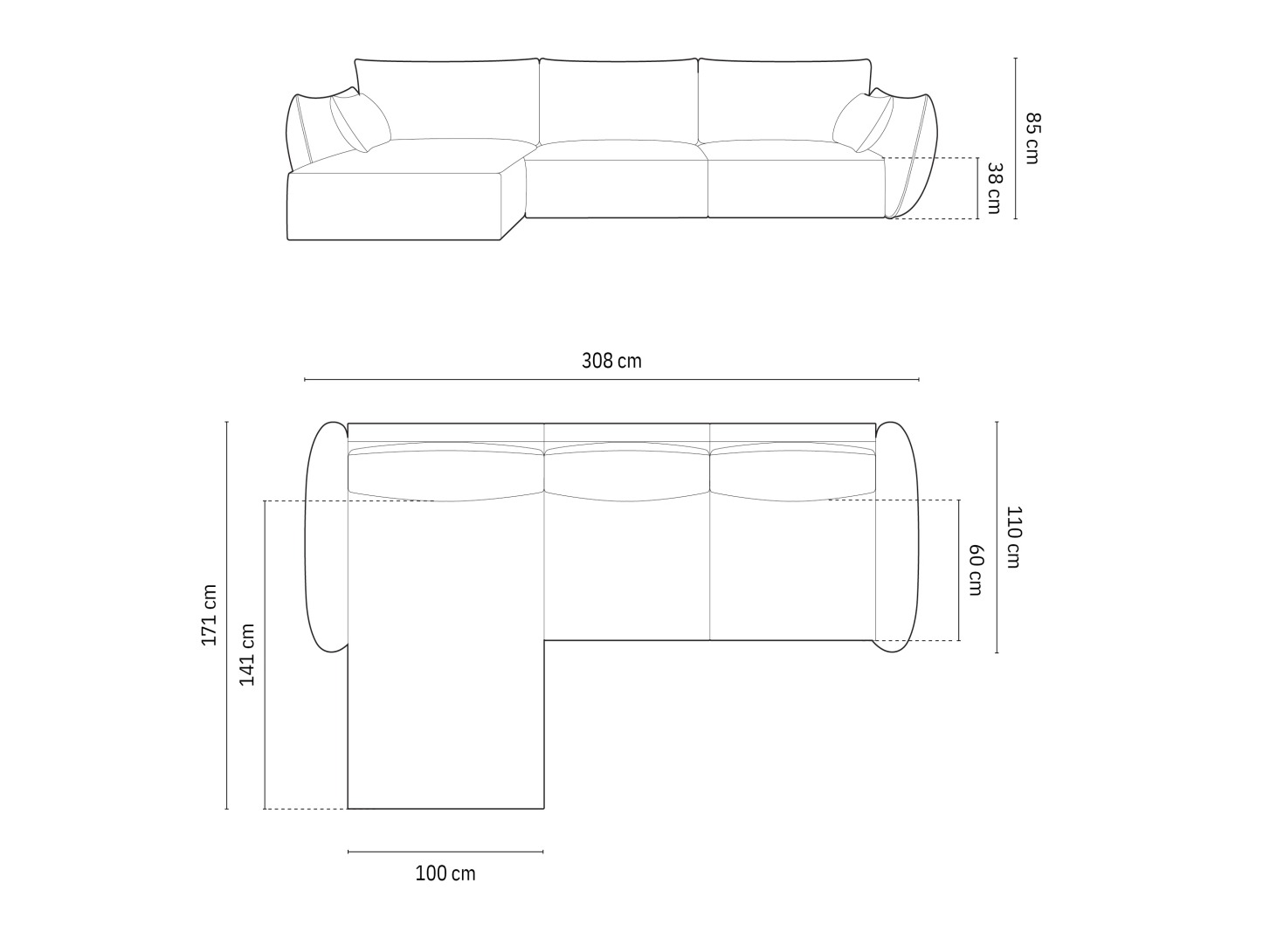 Stūra dīvāns Delflou 105 (Bluvel 19)