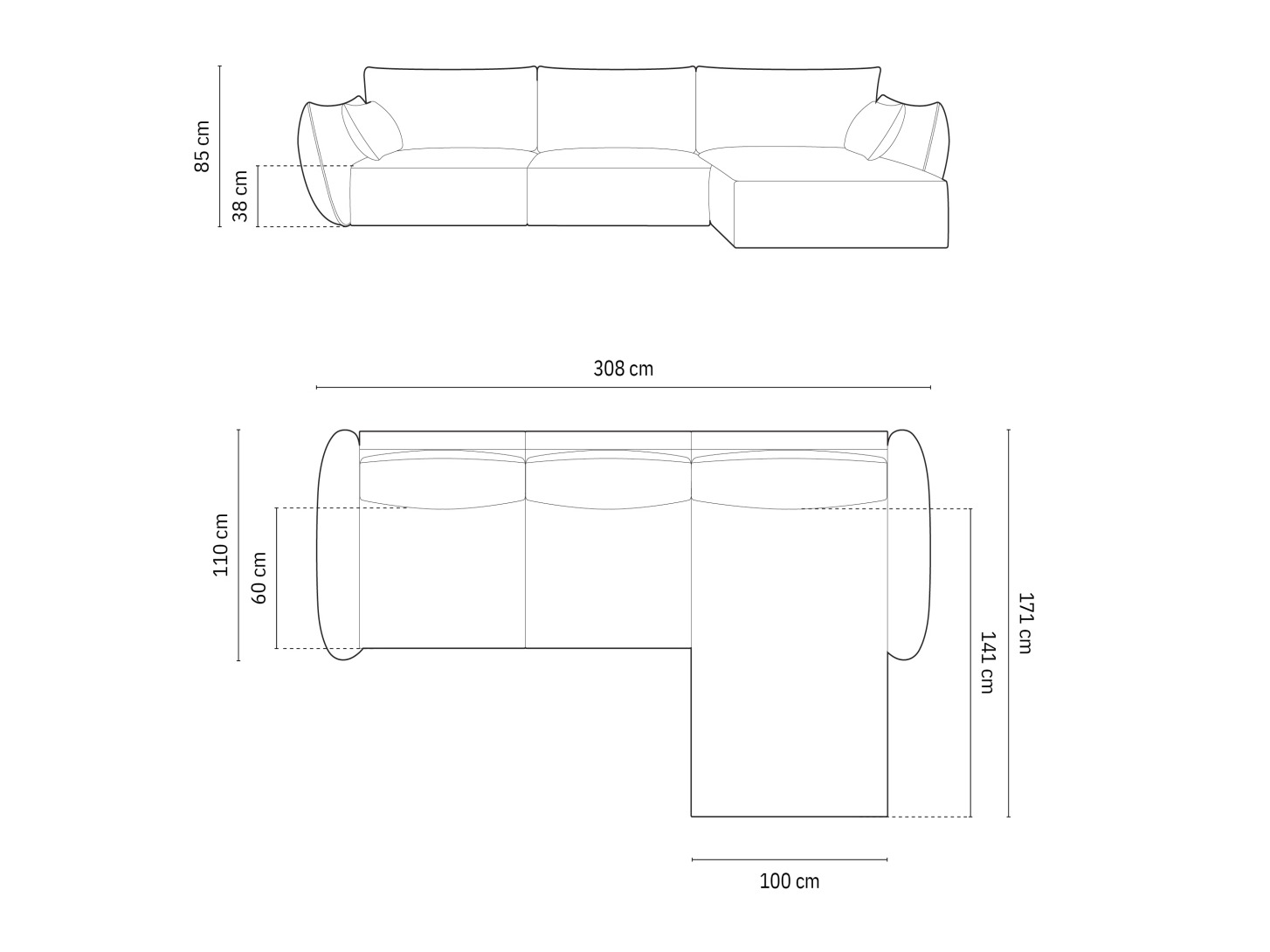 Stūra dīvāns Delflou 105 (Bluvel 22)
