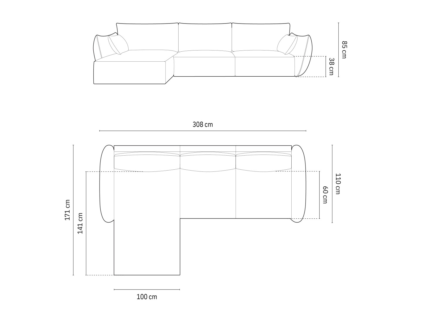 Stūra dīvāns Delflou 105 (Bluvel 40)