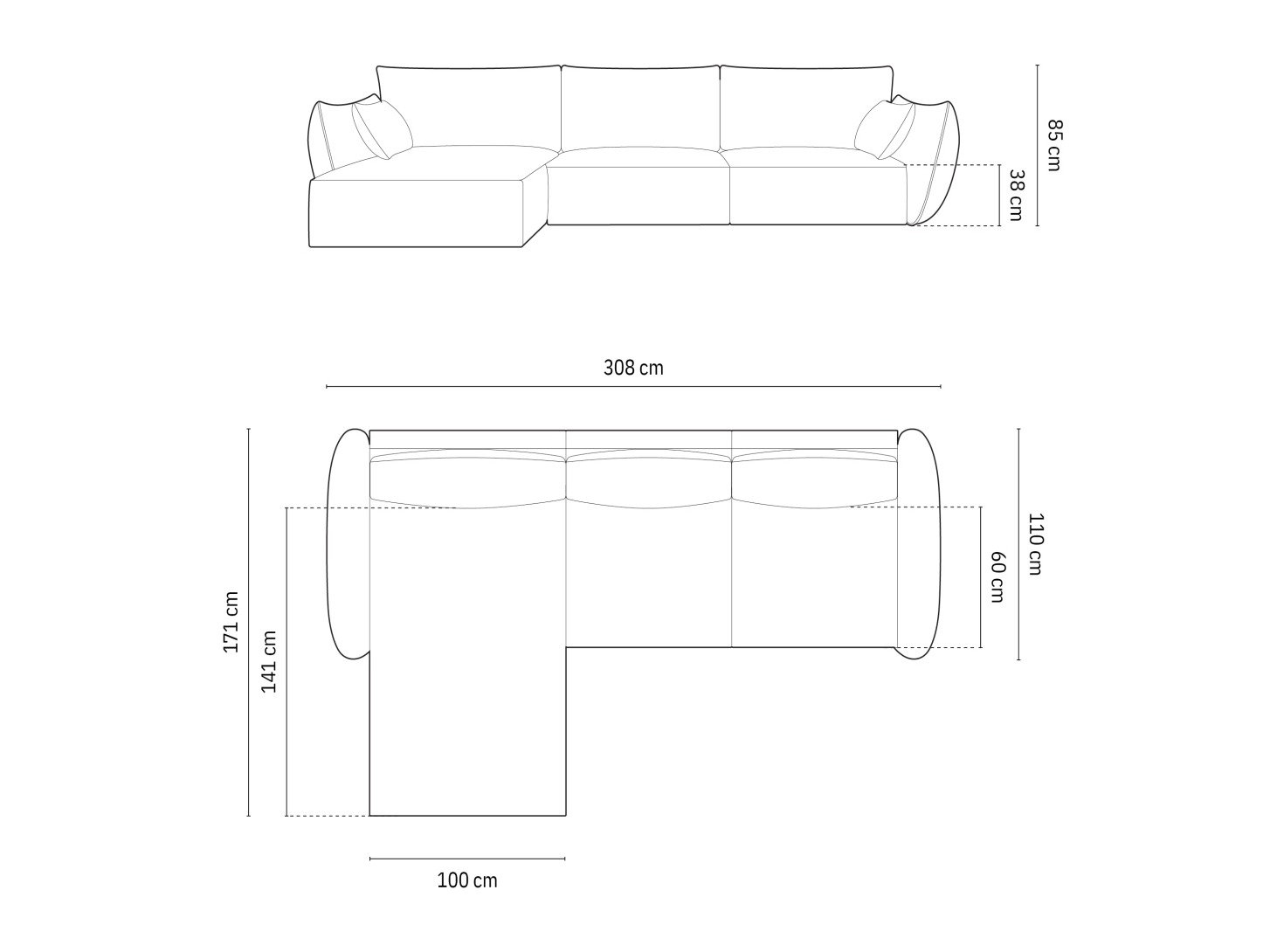 Stūra dīvāns Delflou 105 (Bluvel 68)