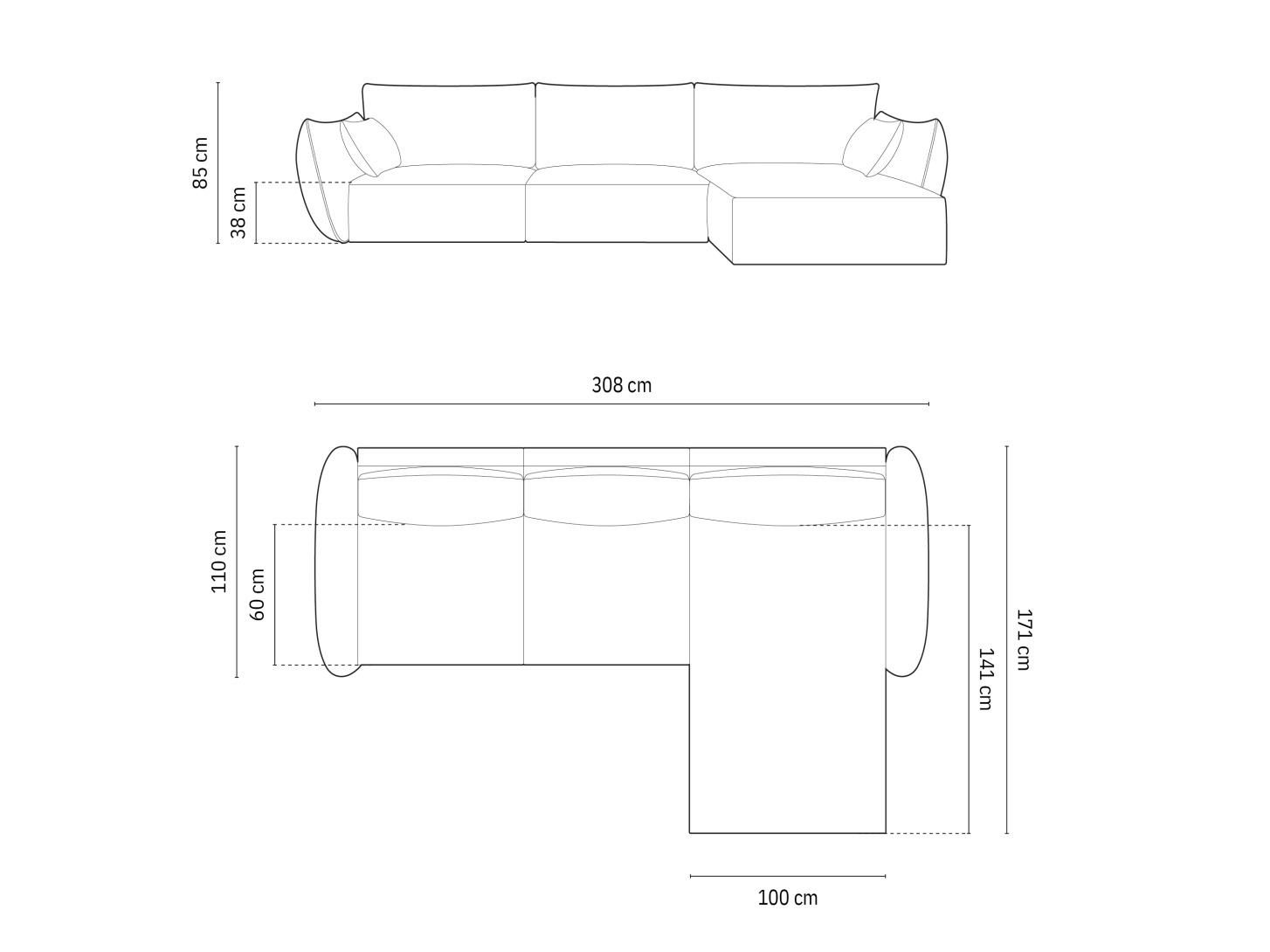Stūra dīvāns Delflou 105 (Bluvel 68)