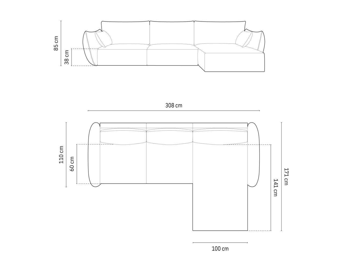 Stūra dīvāns Delflou 105 (Over The Horizon 38)