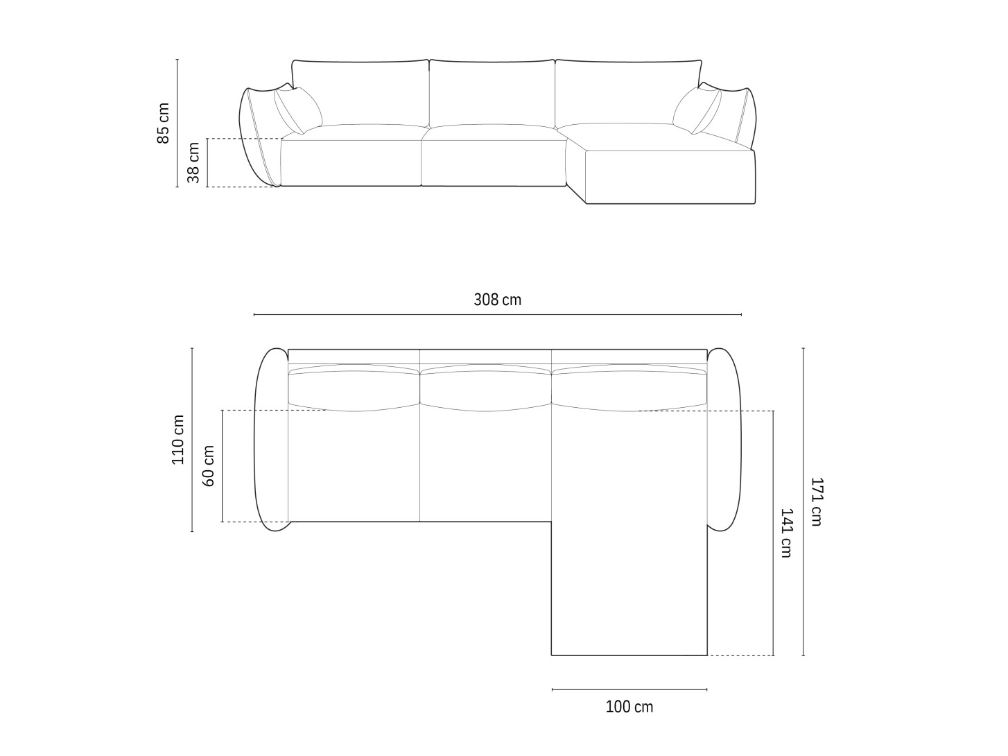Stūra dīvāns Delflou 105 (Over The Horizon 78)