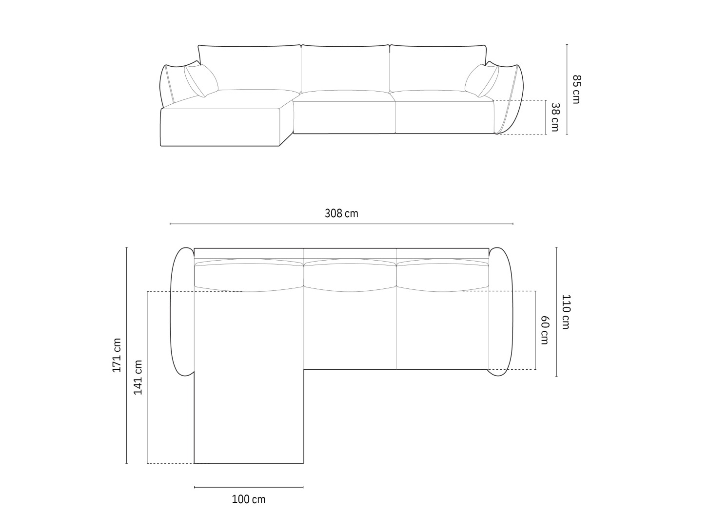 Stūra dīvāns Delflou 105 (Over The Horizon 99)