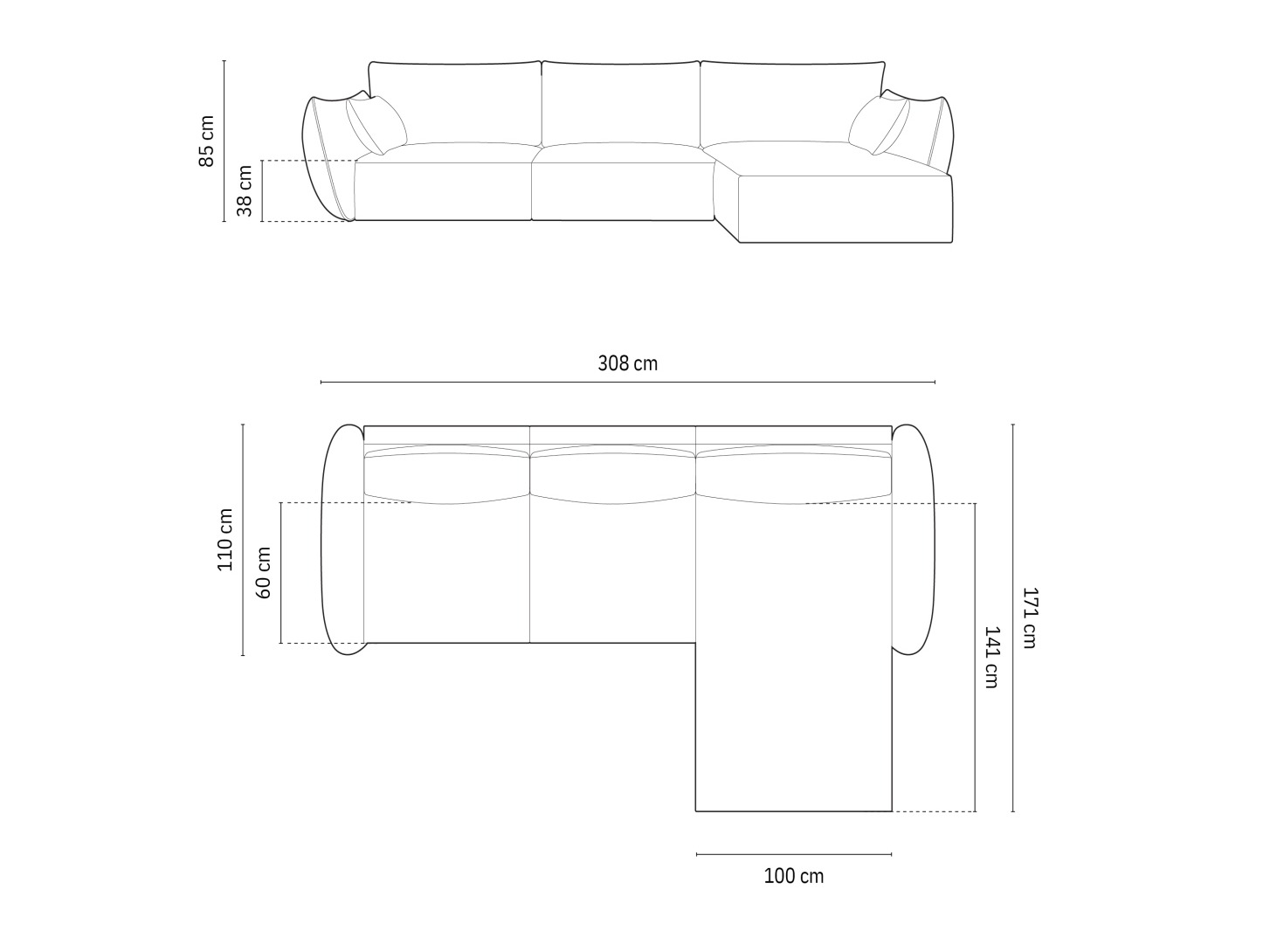 Угловой диван Delflou 105 (Bluvel 28)