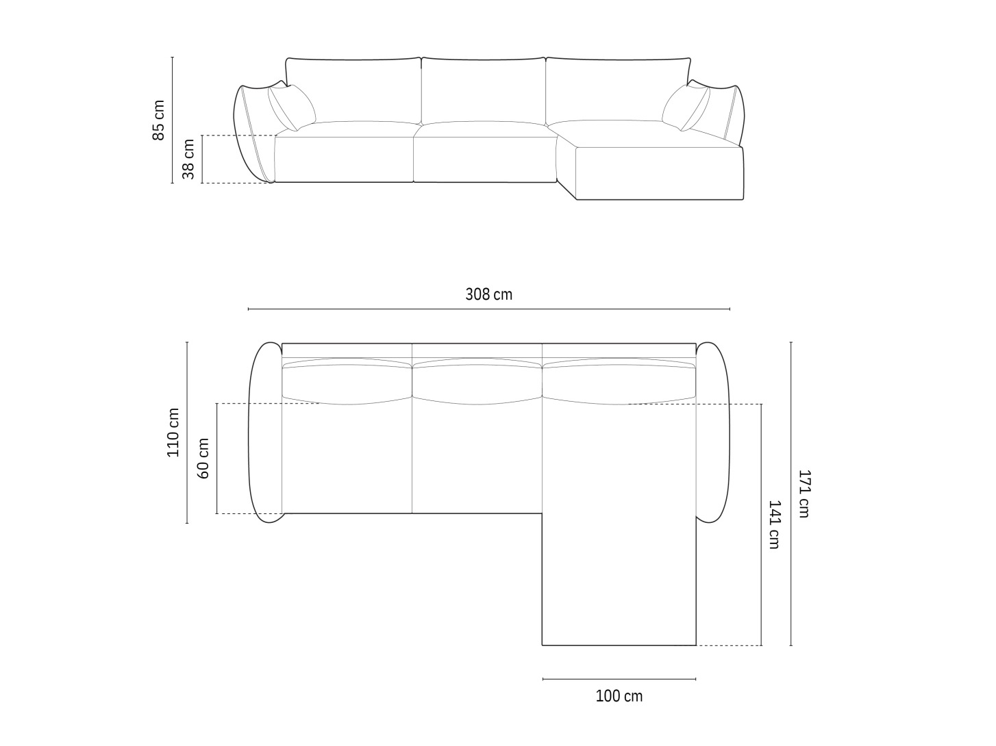 Угловой диван Delflou 105 (Bluvel 86)