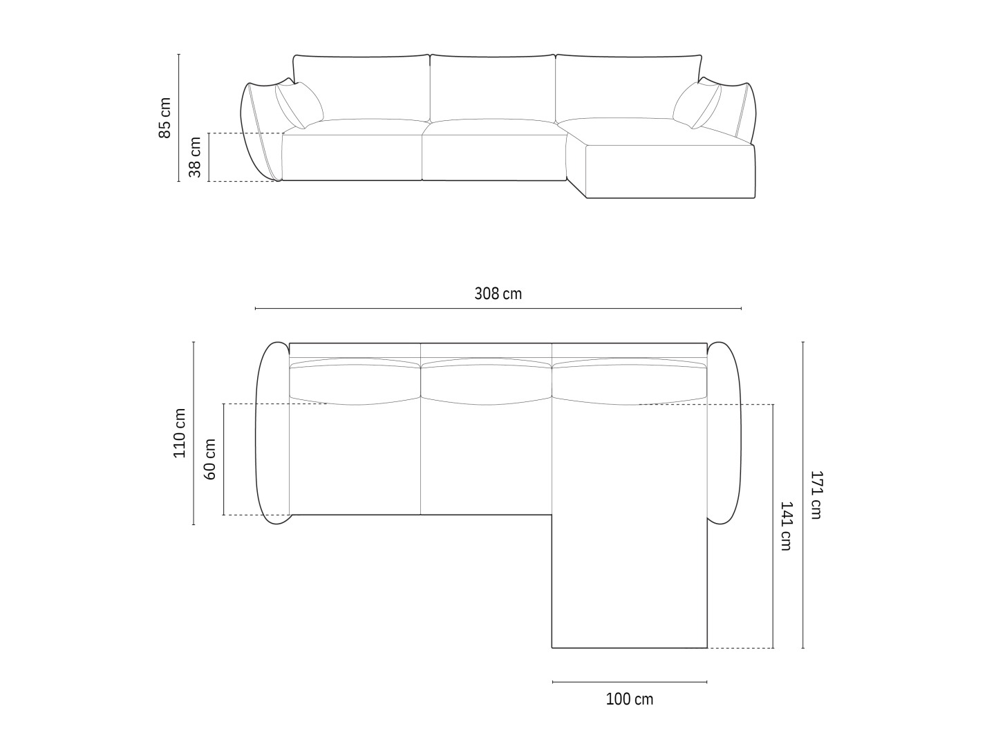 Угловой диван Delflou 105 (Over The Horizon 08)
