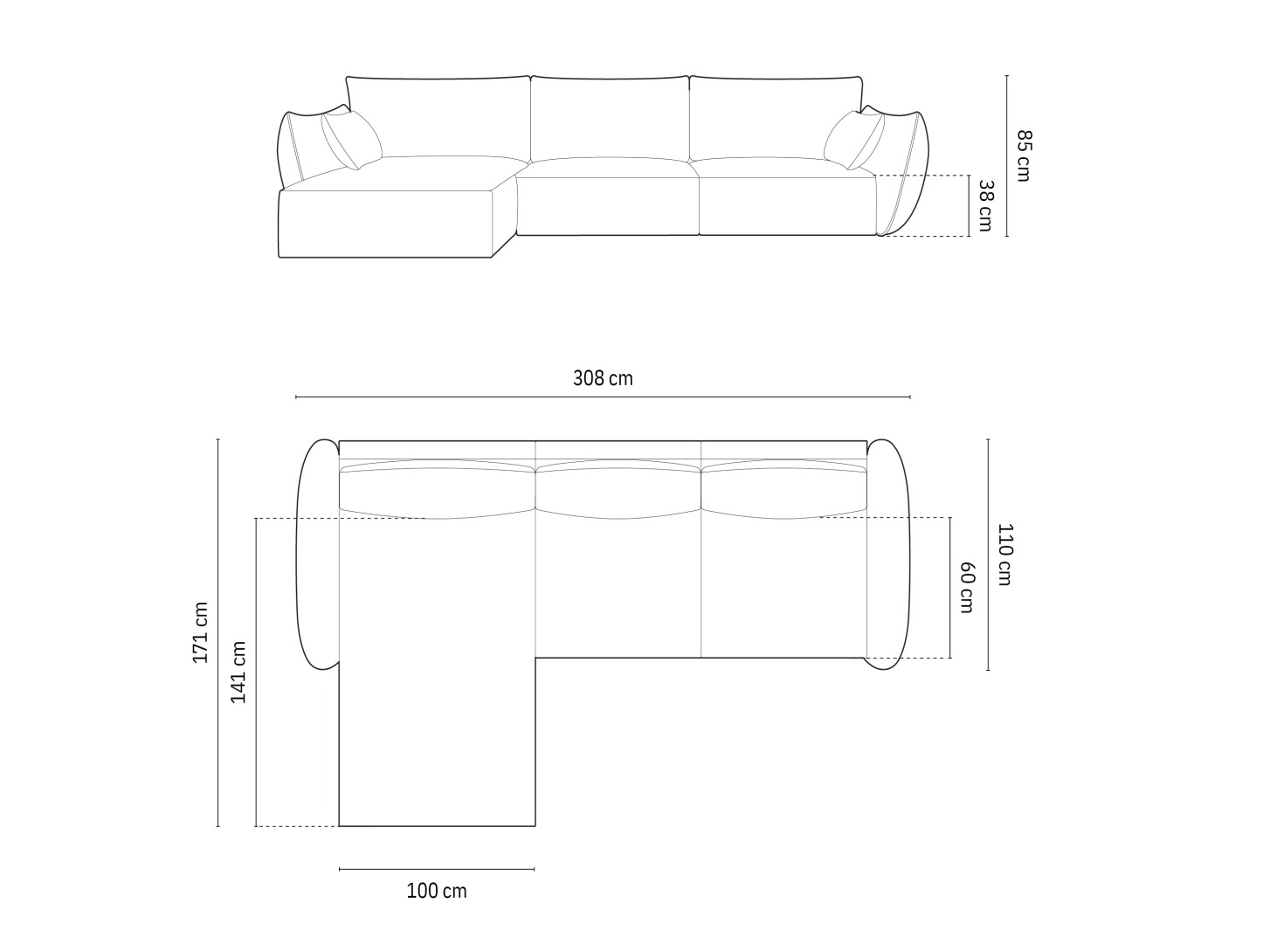Угловой диван Delflou 105 (Over The Horizon 38)
