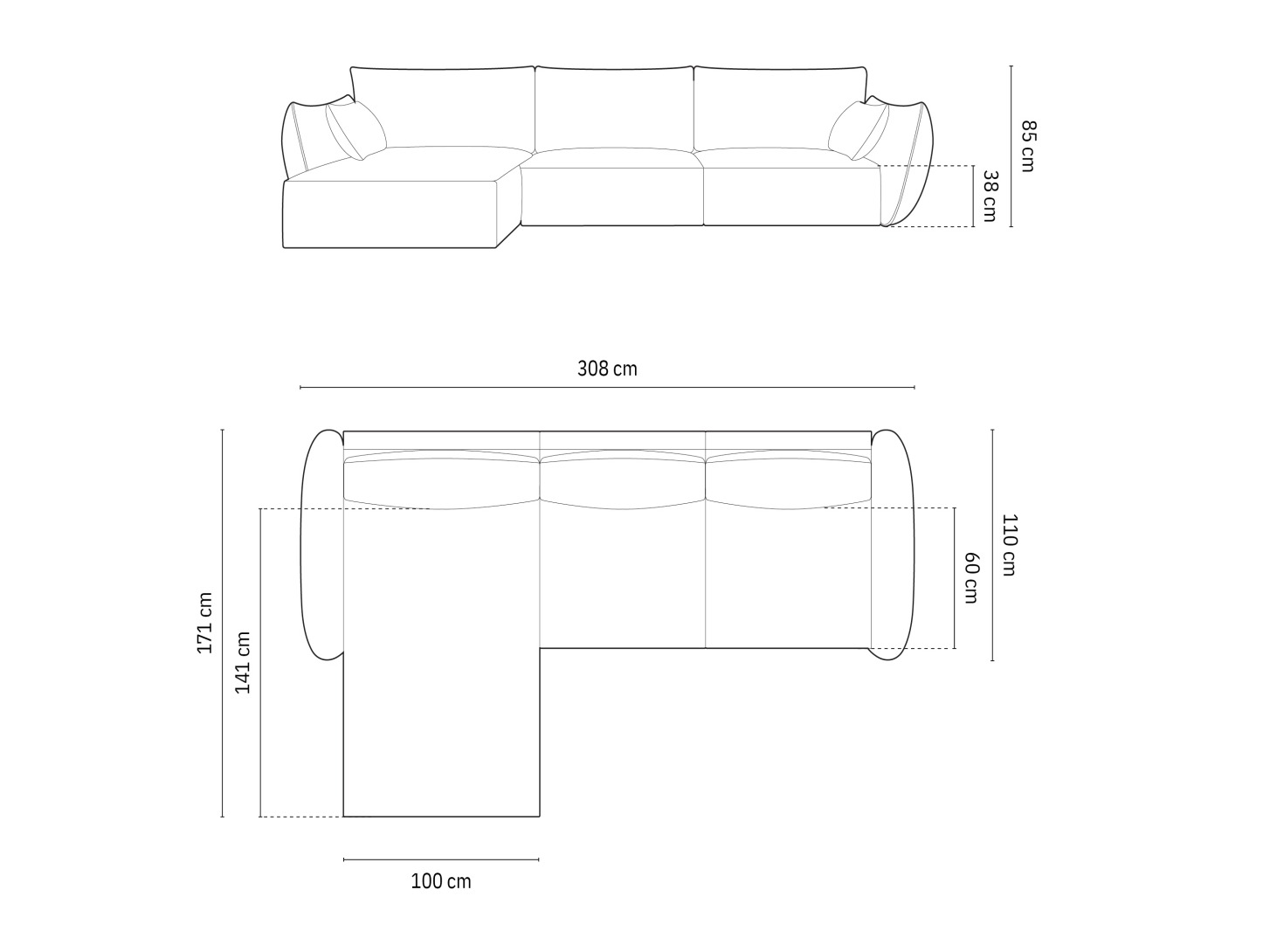 Угловой диван Delflou 105 (Over The Horizon 39)