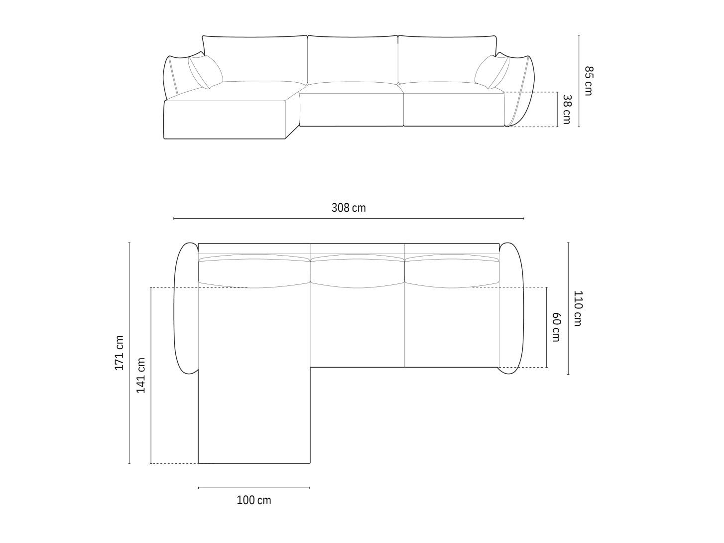 Угловой диван Delflou 105 (Over The Horizon 57)