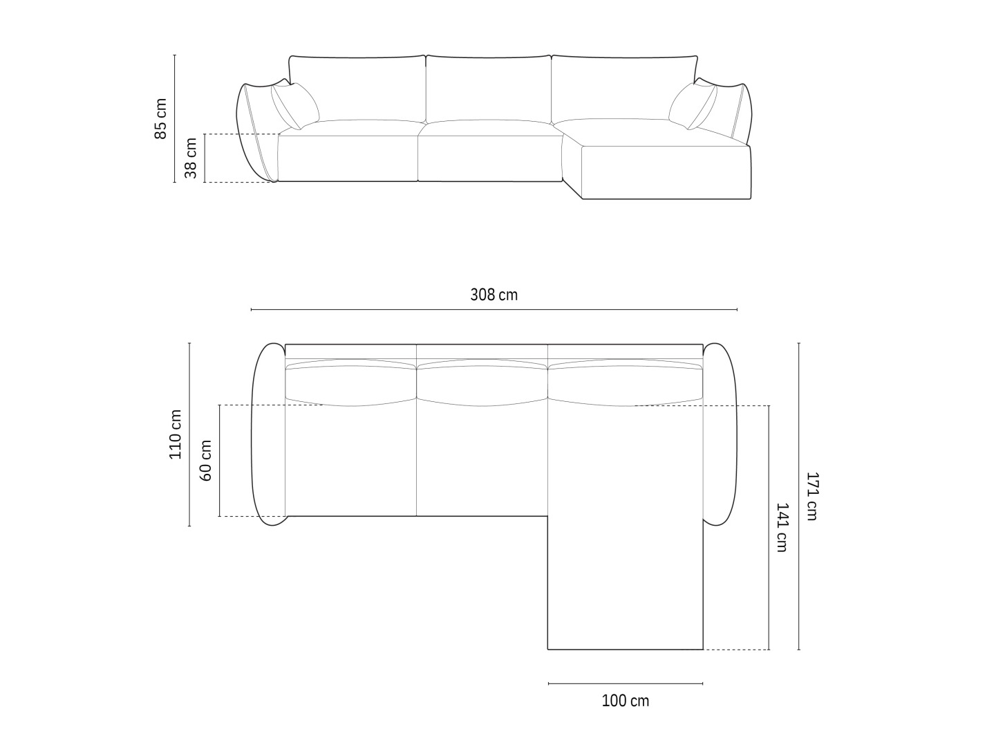 Угловой диван Delflou 105 (Over The Horizon 57)