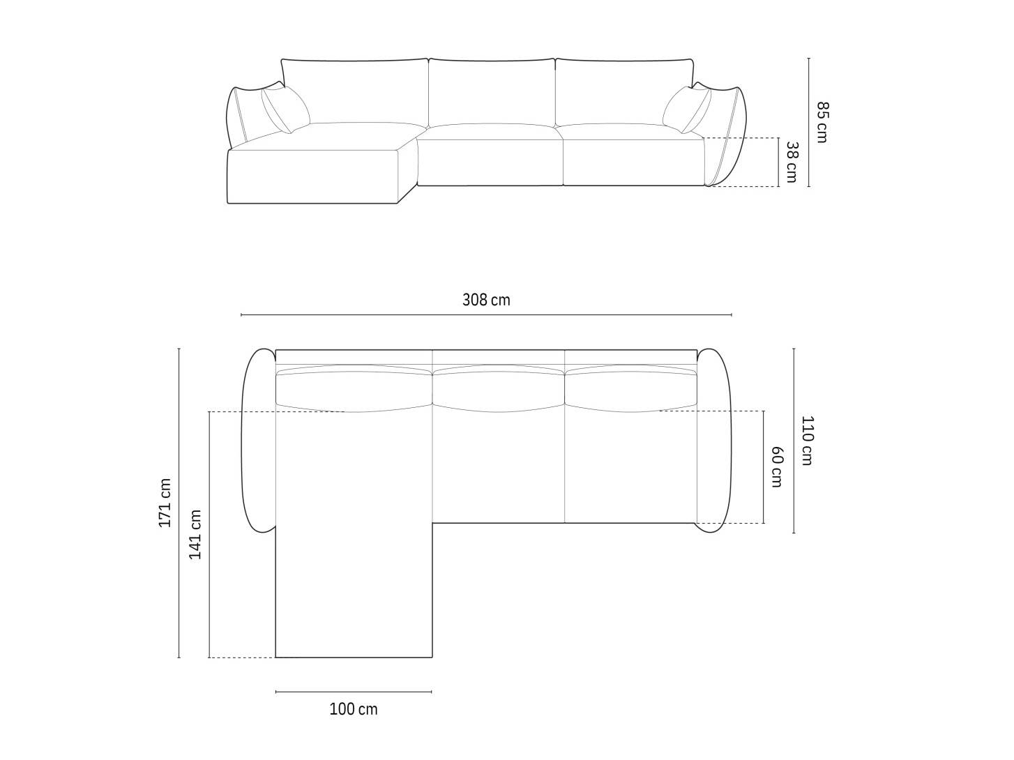 Угловой диван Delflou 105 (Over The Horizon 97)