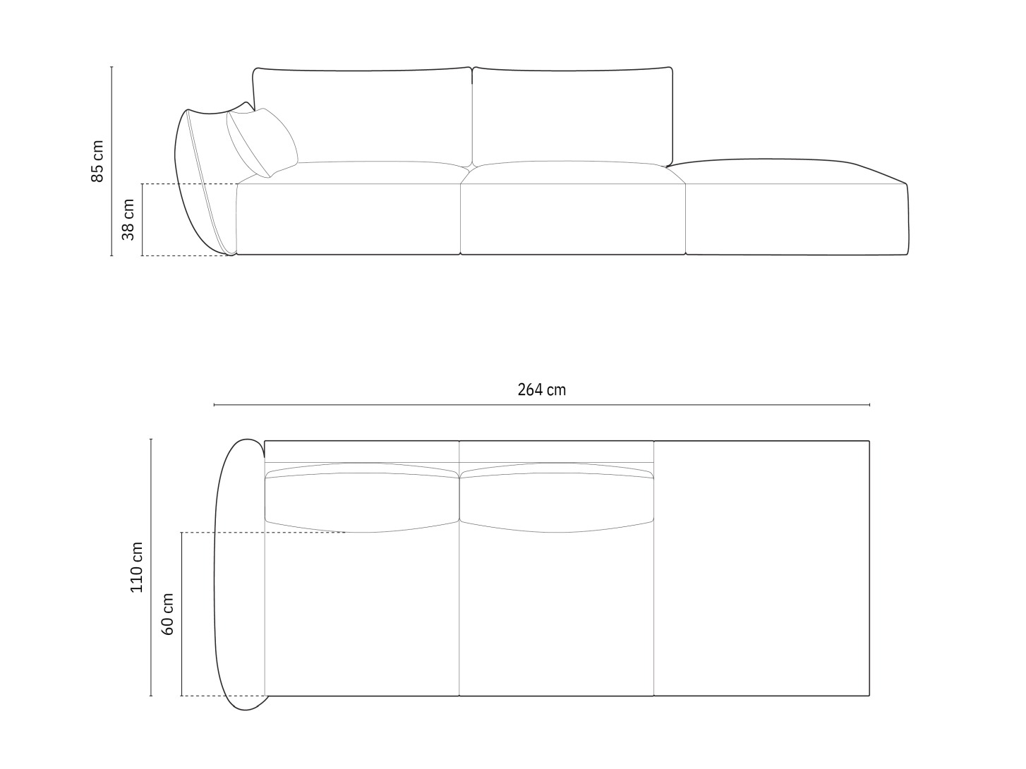 Dīvāns Delflou 106 (Bluvel 10)