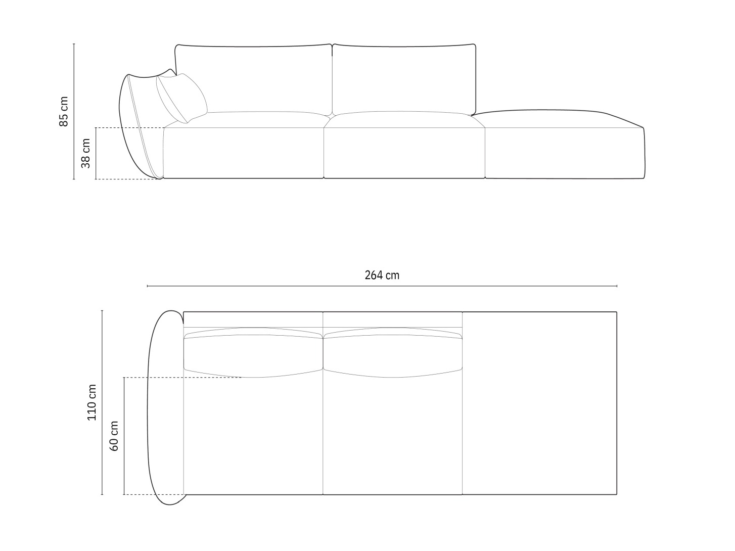 Dīvāns Delflou 106 (Bluvel 68)