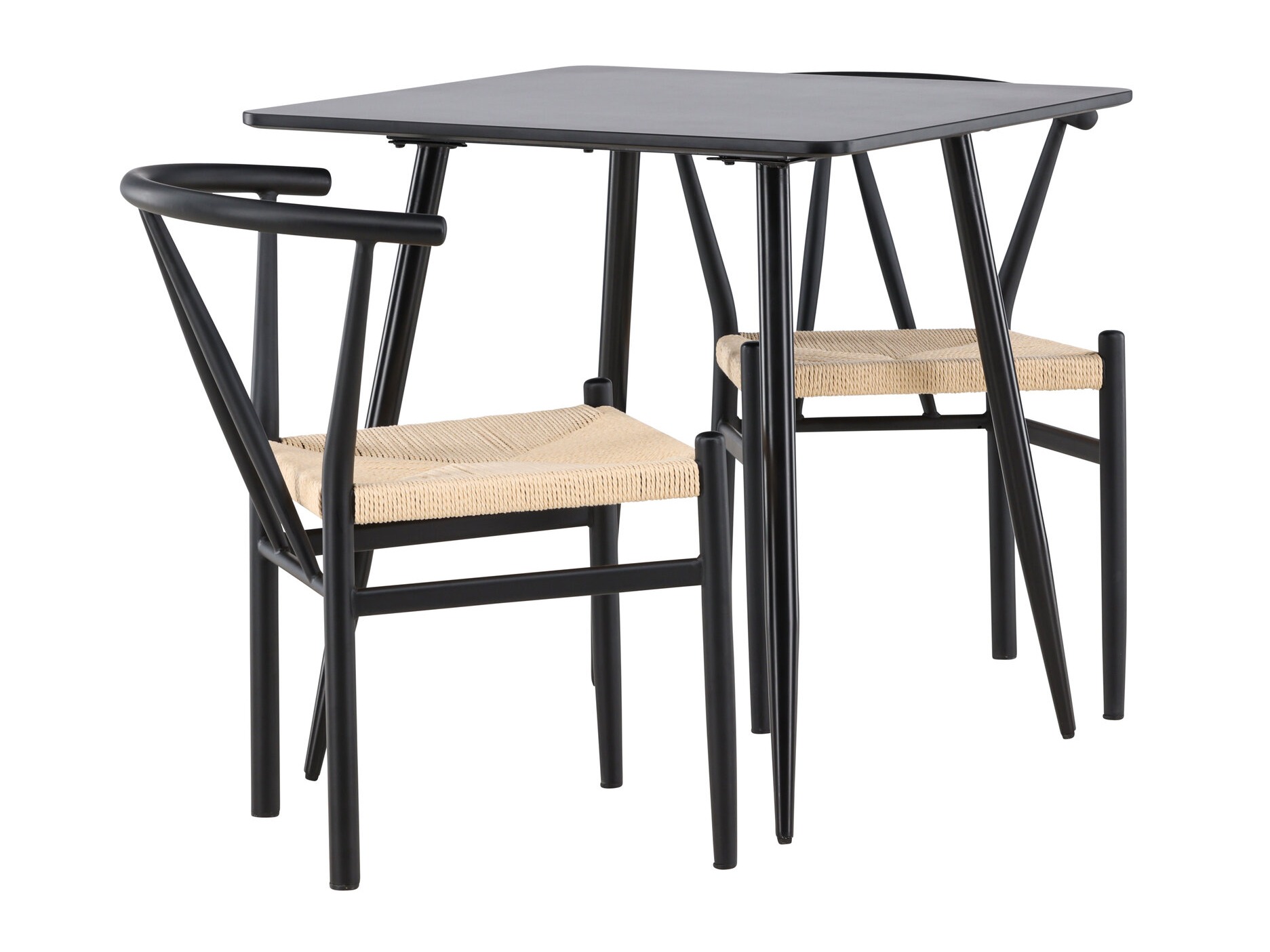 Ēdamistabas komplekts Dallas 4920 (Melns + Gaiši brūns)