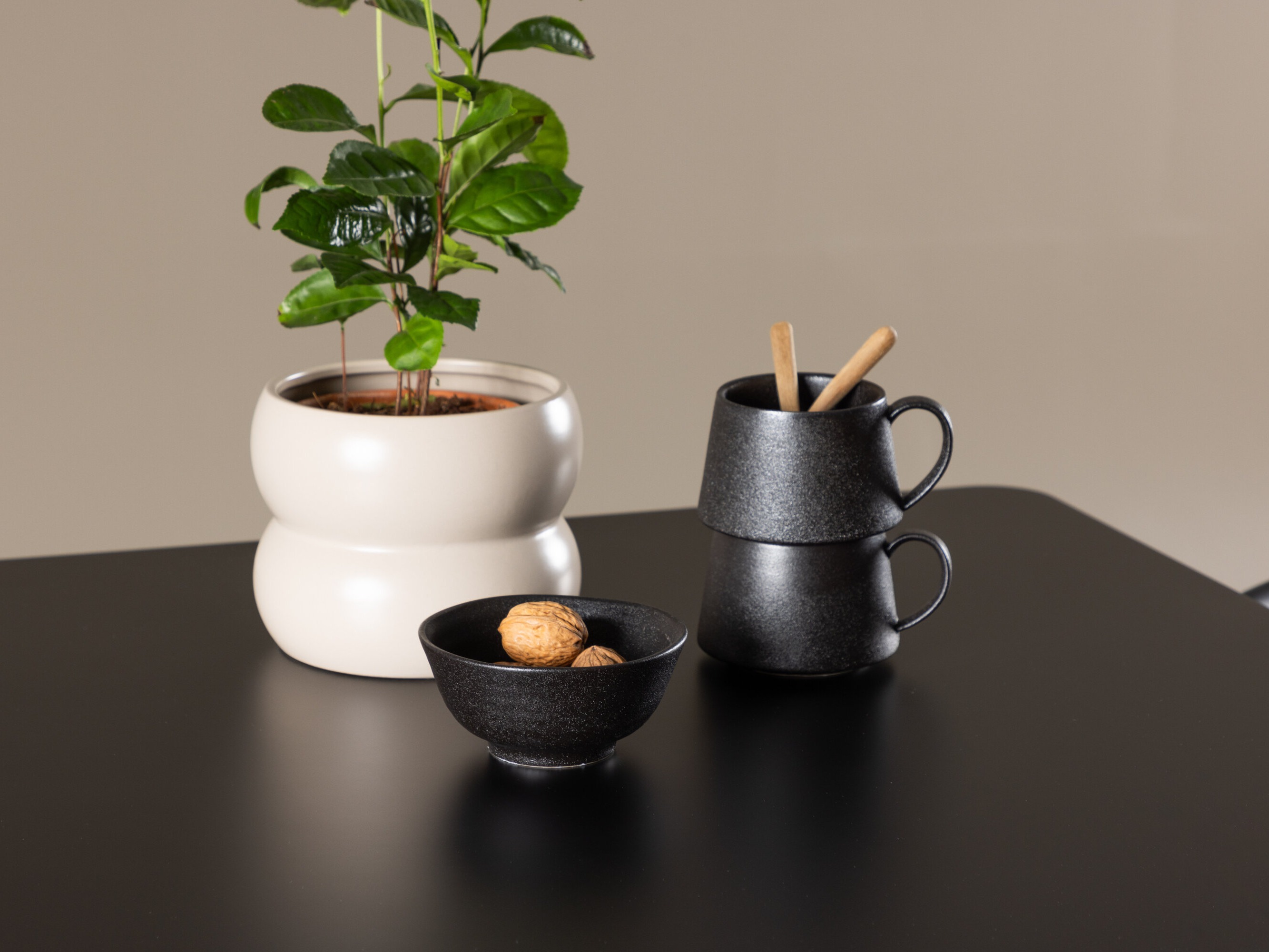 Ēdamistabas komplekts Dallas 4920 (Melns + Gaiši brūns)