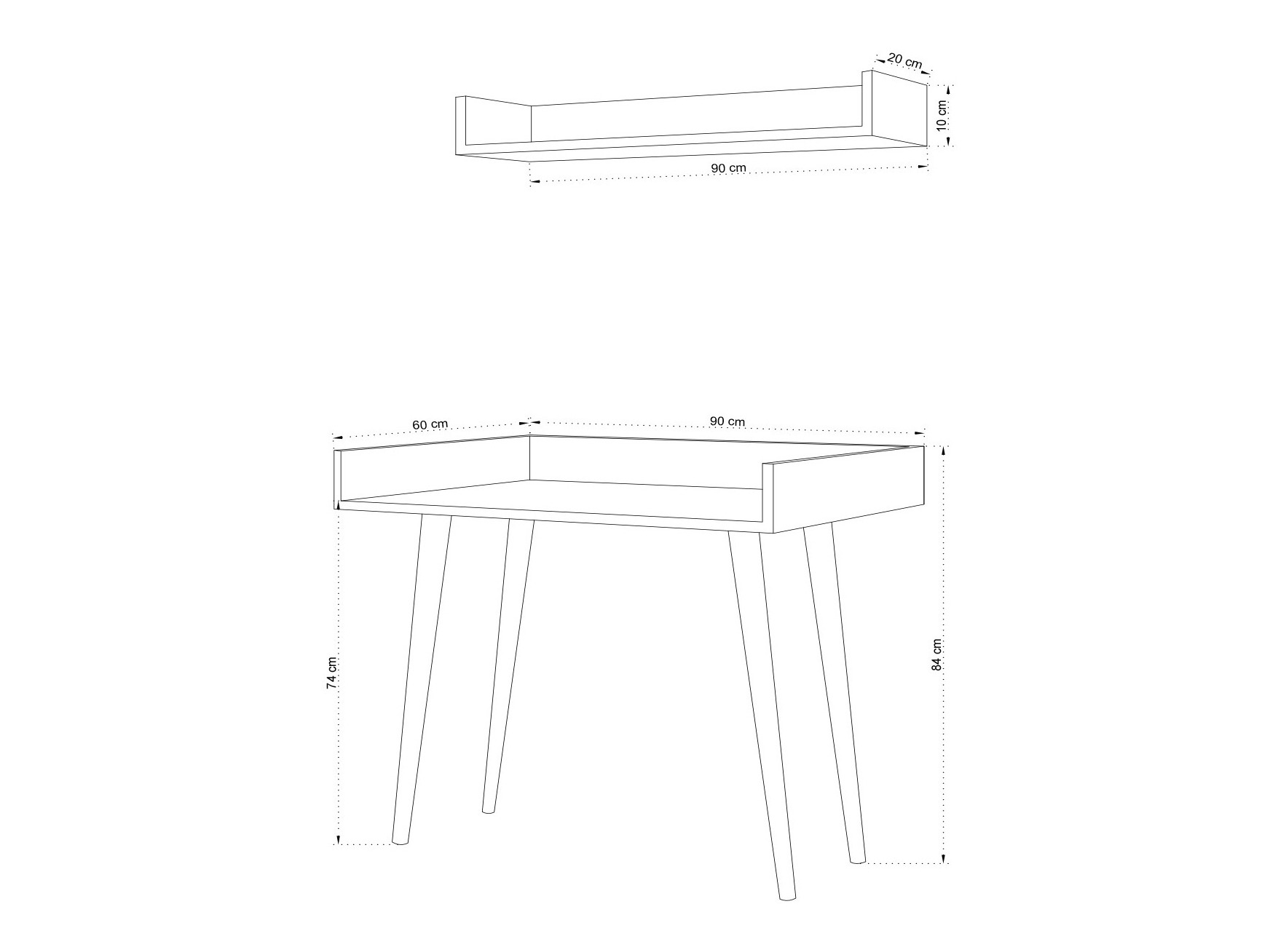 Mājas biroja komplekts Asheboro 182