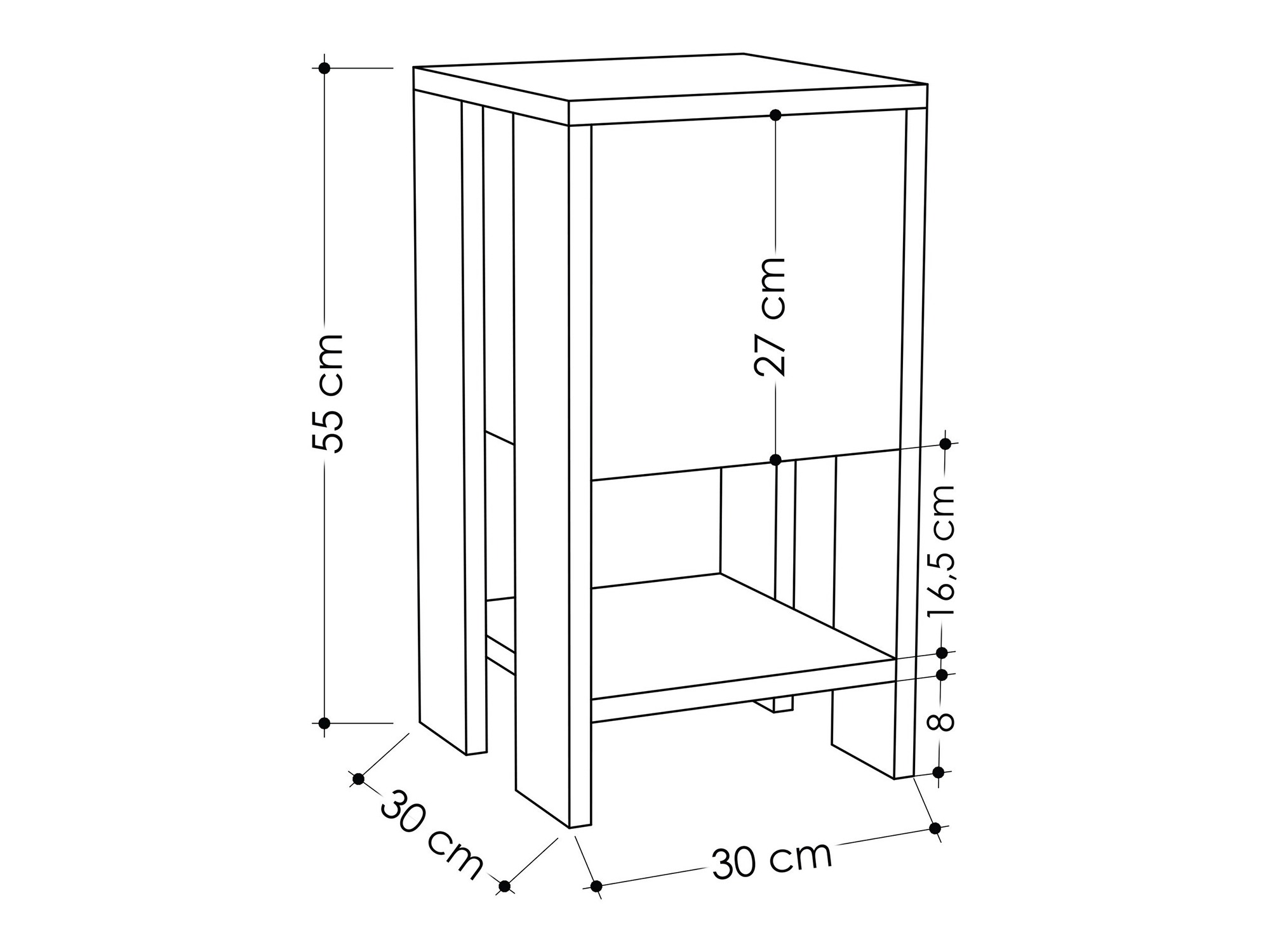 Прикроватная тумбочка Kailua 398 (Светлый травертин)