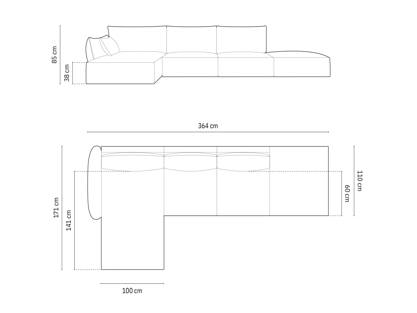 Stūra dīvāns Delflou 107 (Bluvel 40)