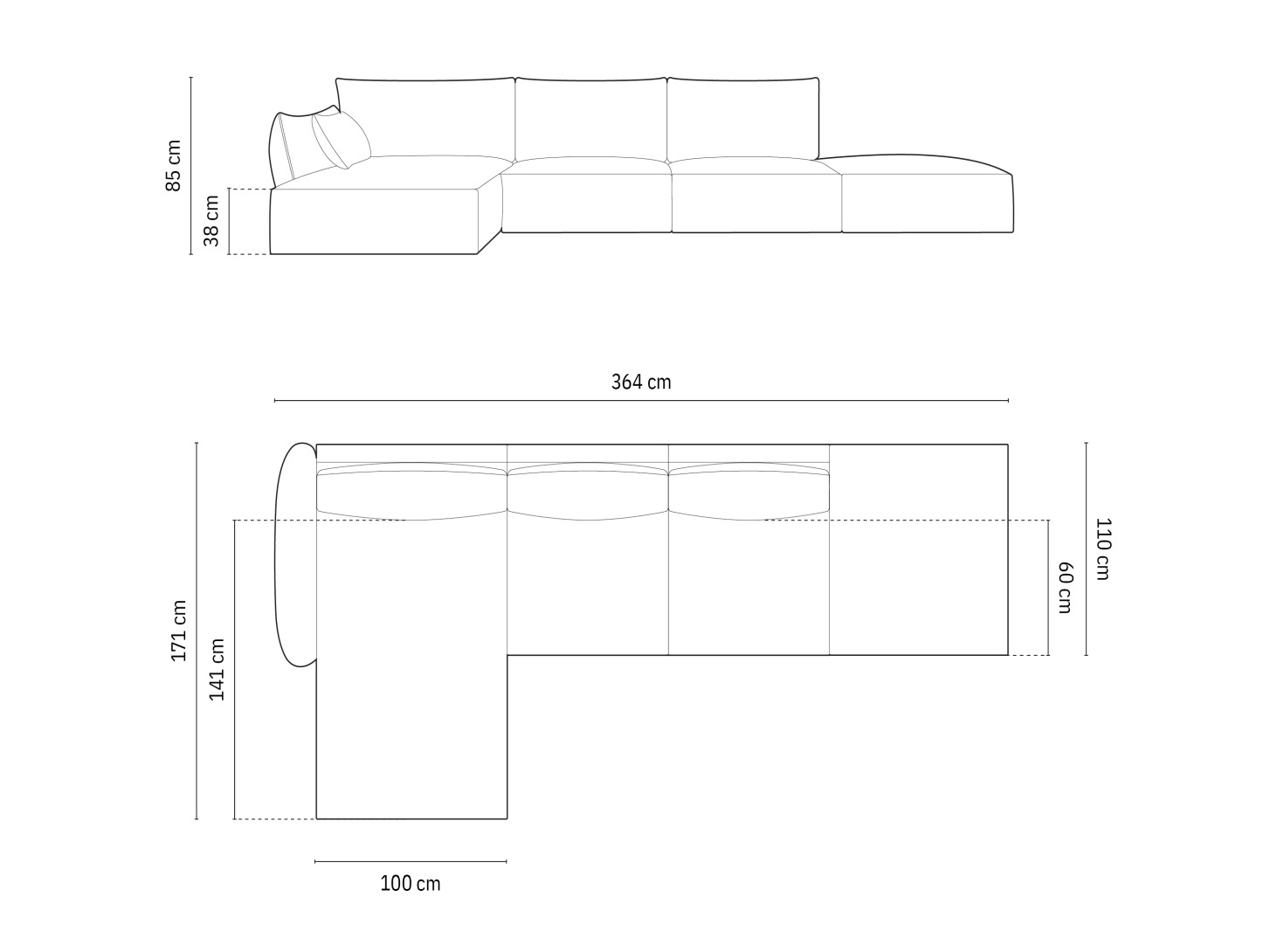 Stūra dīvāns Delflou 107 (Bluvel 86)
