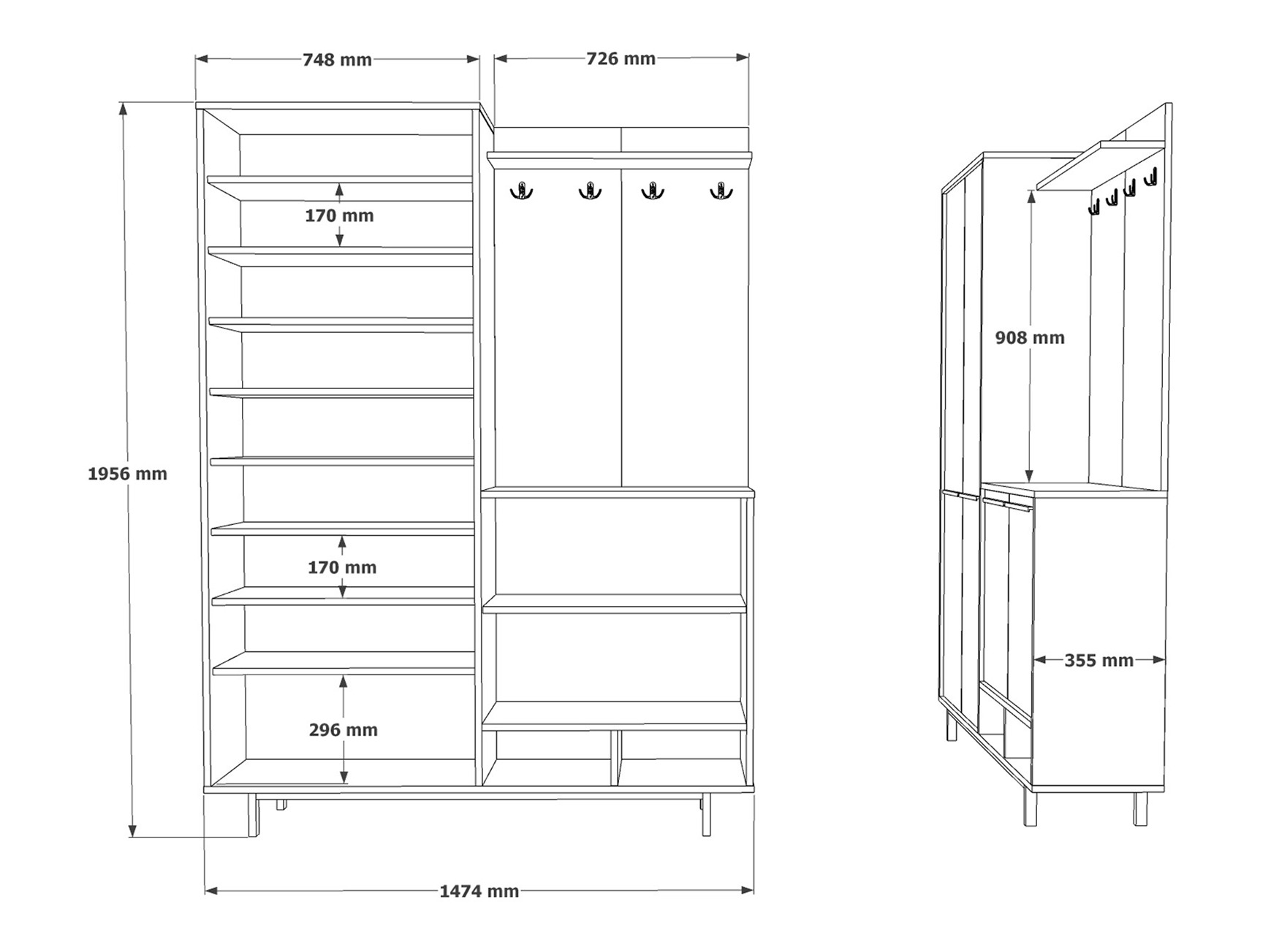 Priekšnama komplekts Asheboro 186