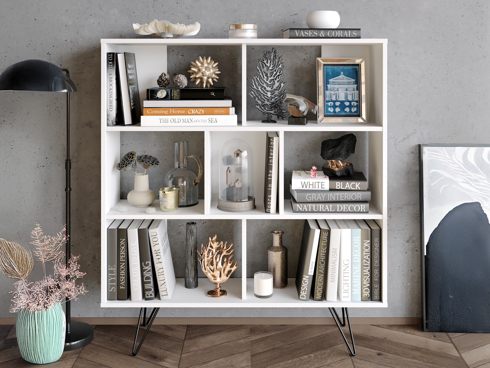 Стеллаж Asheboro 187 (Белый)