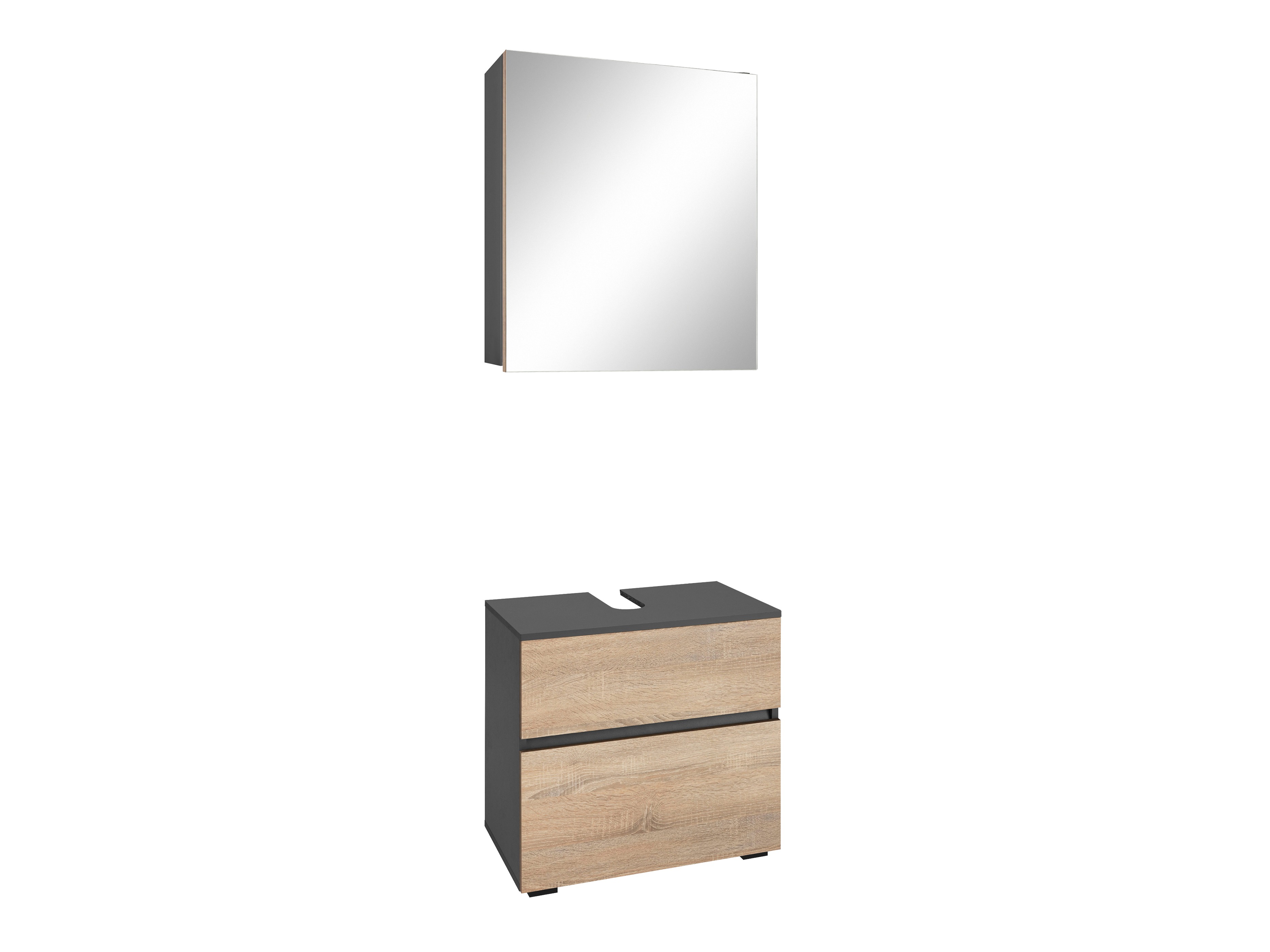 Vannas komplekts Soncamu 117 (Antracīts + Ozols)