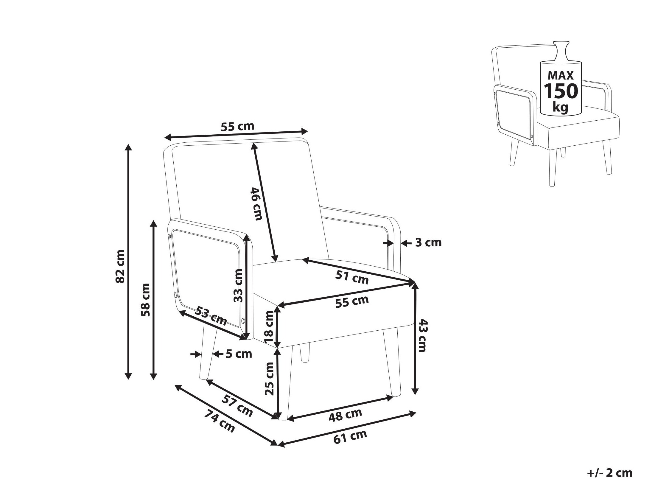 Krēsls Berwyn 2816 (Balts)
