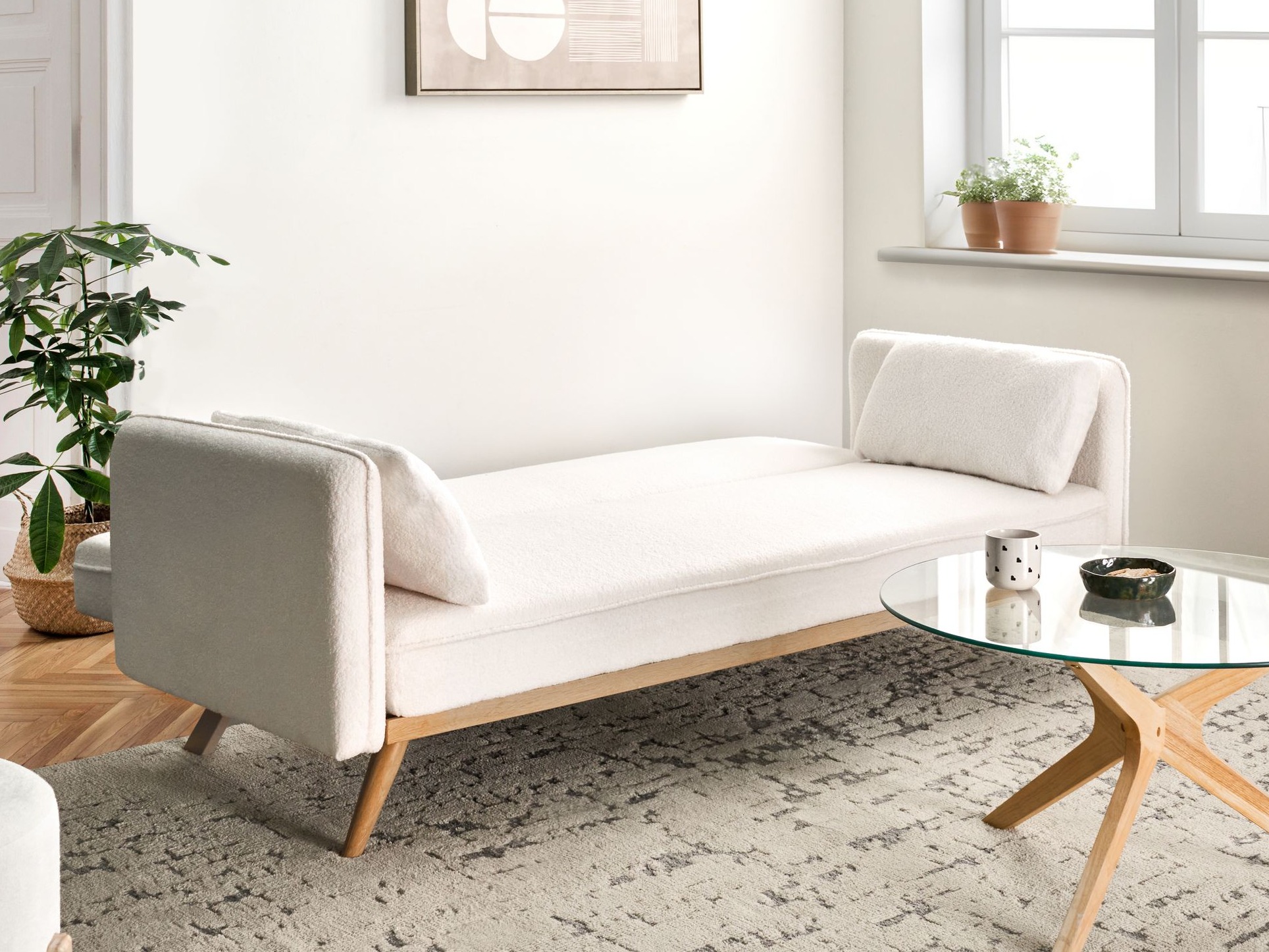 Dīvāns gulta Berwyn 2821 (Ecru balts)