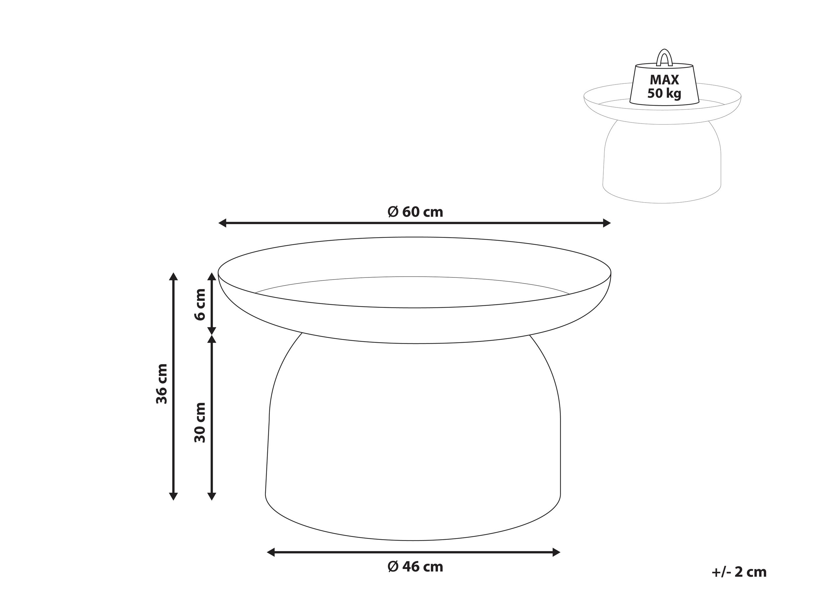 Žurnālu galdiņš Berwyn 2820 (Melns)