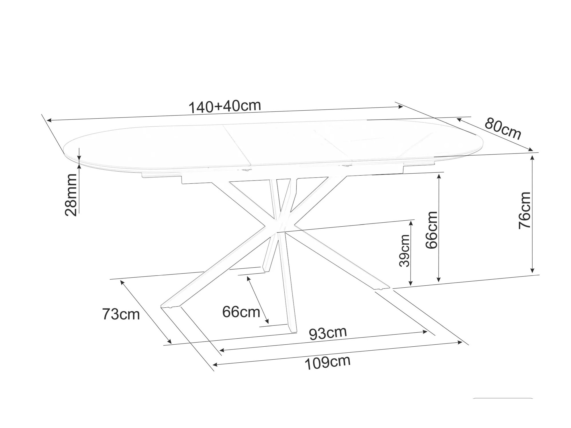 Cтол Detroit 862 (Белый мрамор)